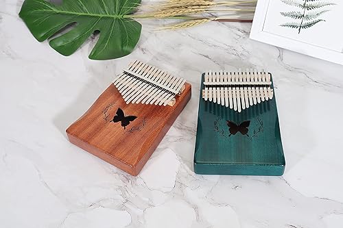 Miniatura 9 de Kalimba - Piano de pulgar Kalimba de 17 teclas, instrucciones de estudio y martillo de afinación, regalo único para niños, adultos principiantes