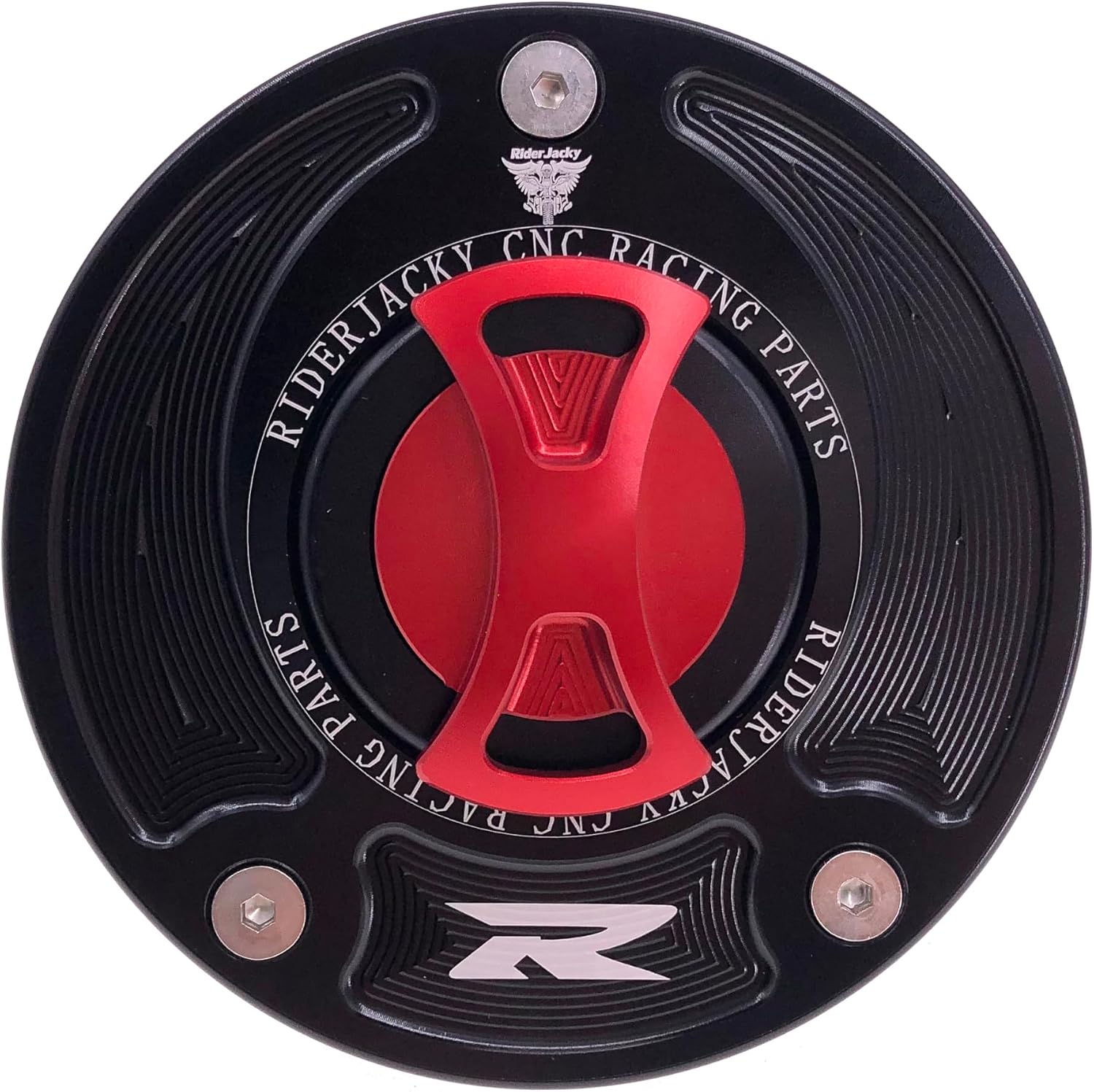 Keyless Gas Cap Fuel Tank Cover For Suzuki GSXR600 GSXR 750 From 2004-to 2020,GSXR1000 Year From 2003-to 2020 (Red)