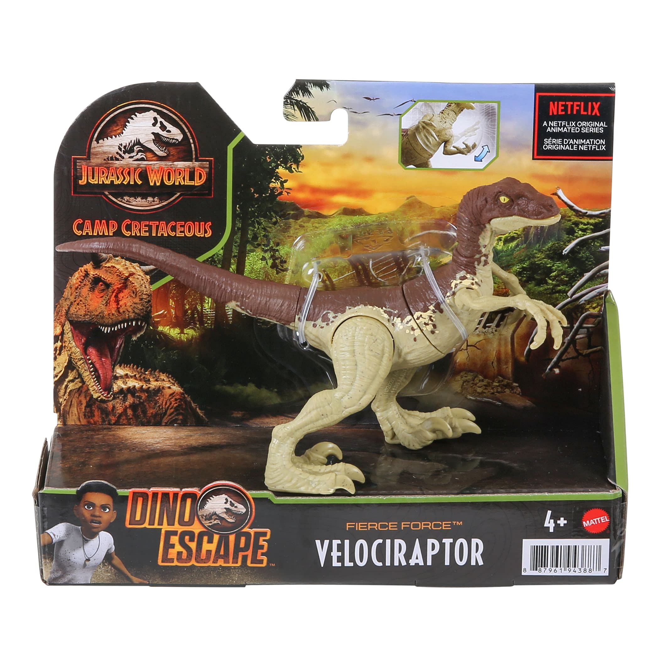 Jurassic World Toys Fierce Force Velociraptor Camp Cretaceous Dinosaur