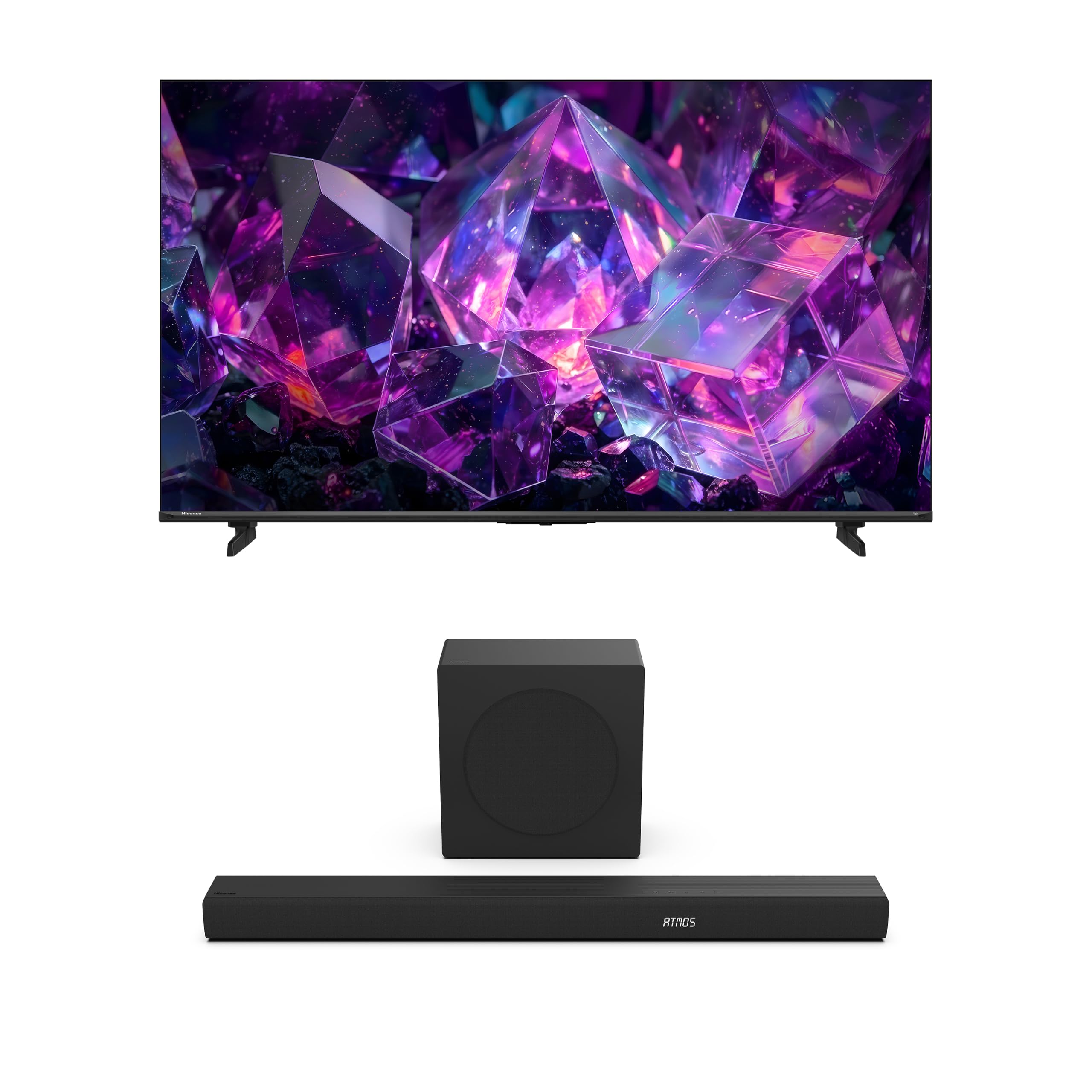 Hisense 50" E7 Cinema Series Mini-LED 4K UHD Smart Fire TV (50E7SF, 2026) with AX3100Q 3.1ch Soundbar, Dolby Vision IQ · Atmos, DTS:X, 144Hz, Wireless Subwoofer