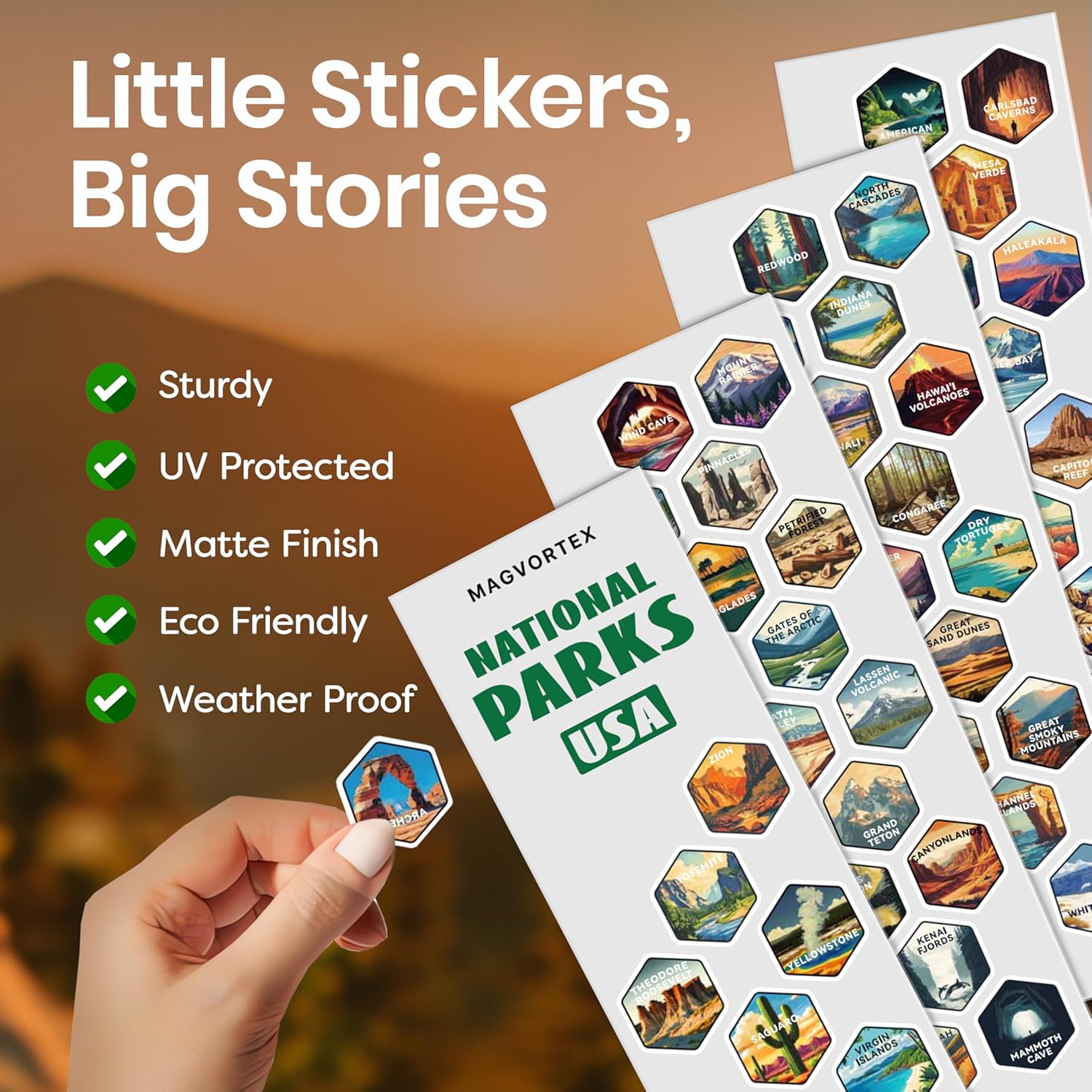 National Parks Black Water Bottle with Durable Stickers – 32oz Insulated Stainless Steel Water Bottle with Spout Lid – Insulated for Cold and Hot Drinks – Metal Bottle for Gym, Hiking, Camping - Image 6