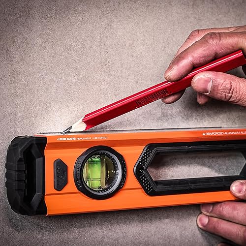 Miniatura 6 de VANQUISH Herramienta de niveles de alcohol de aluminio resistente de 24 pulgadas con 3 frascos de burbuja4765-24