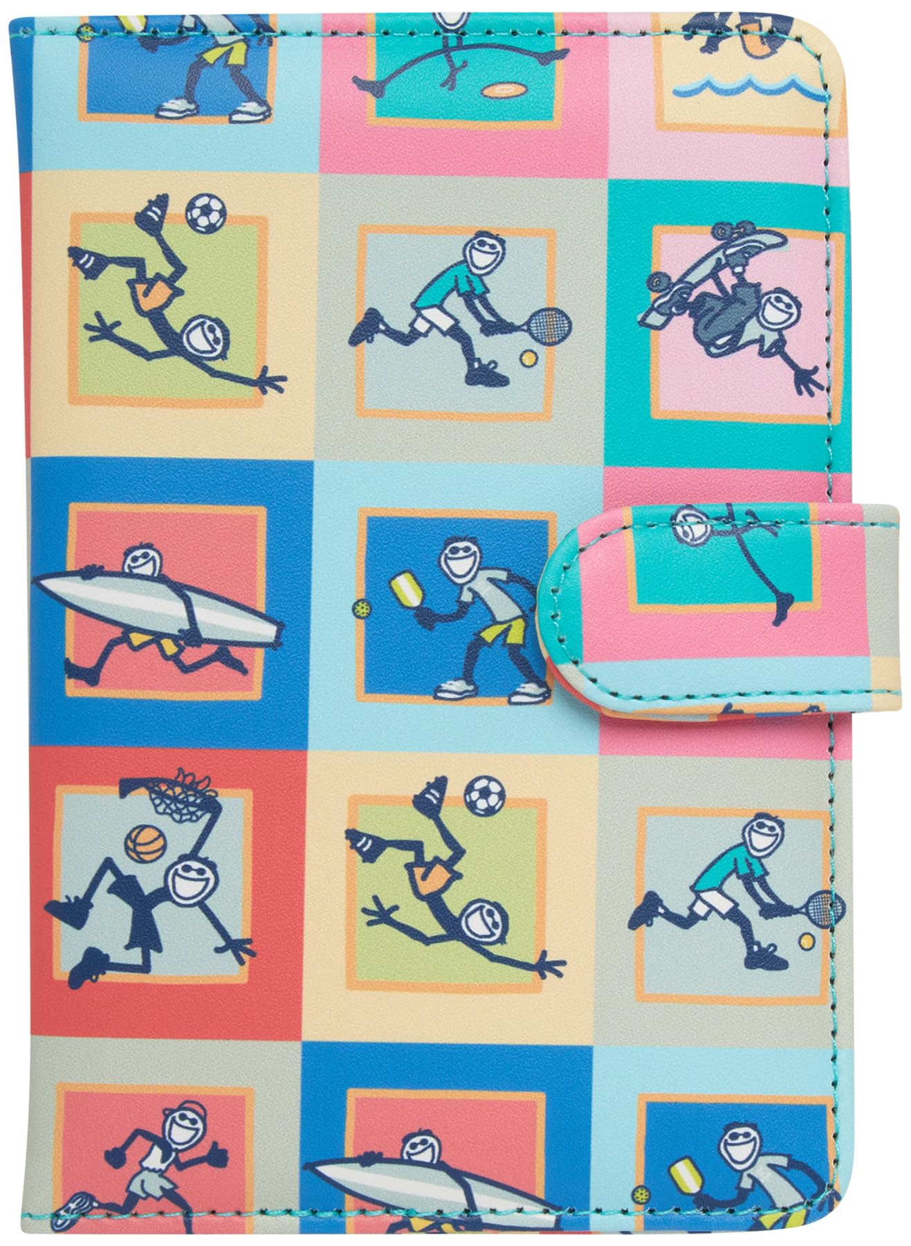 Life is Good Funda para pasaporte de viaje, billetera antirrobo con ranuras interiores para tarjetas con cierre magnético, Practicar deportes, One Size, Funda para pasaporte