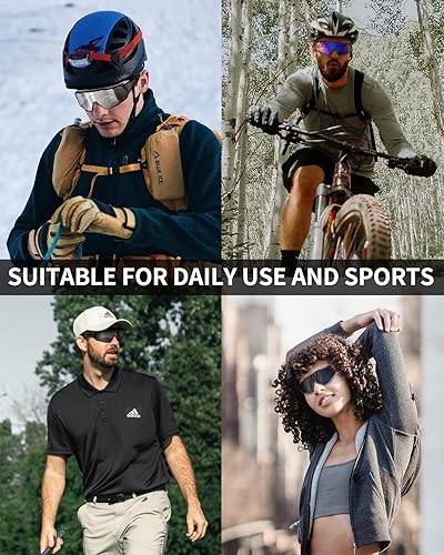 Miniatura 5 de Gafas de sol deportivas polarizadas para hombres y mujeres, jóvenes, béisbol, ciclismo, correr, conducir, pesca, tenis, golf, motor TAC UV400 TR90