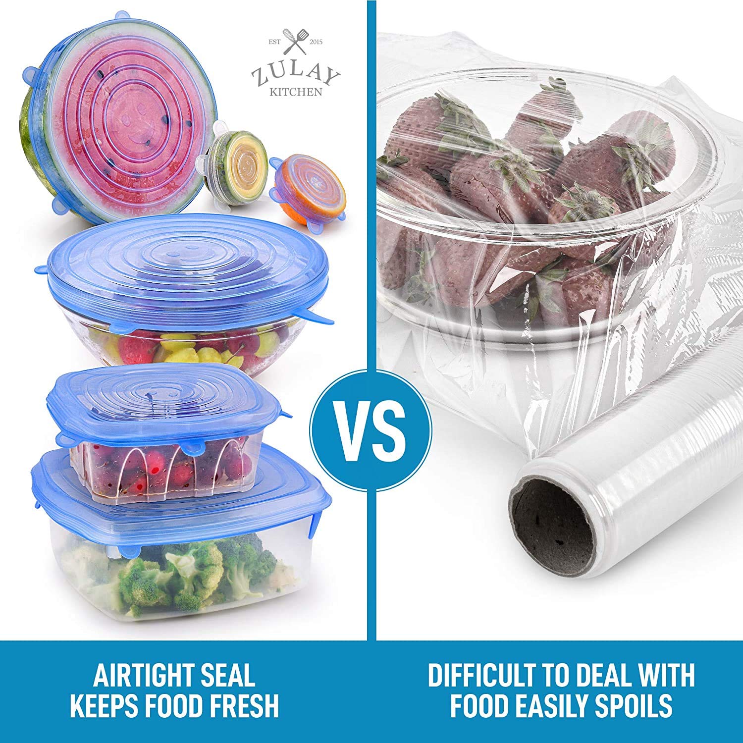 Silicone Stretch Lids - Keep Food Fresh! -5