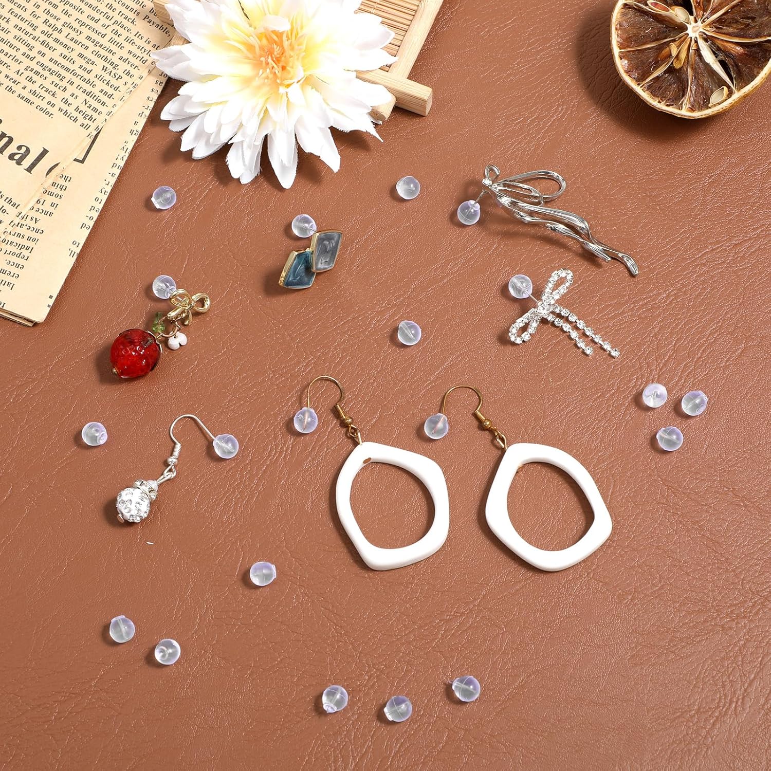 50 PCS Clear Rubber Earring Backs, Comfort Impenetrable Safety Backs TPE Material Flat Back for Earring Posts Soft Earring Backs for Sleeping Fit with All Types of Earring - Image 5