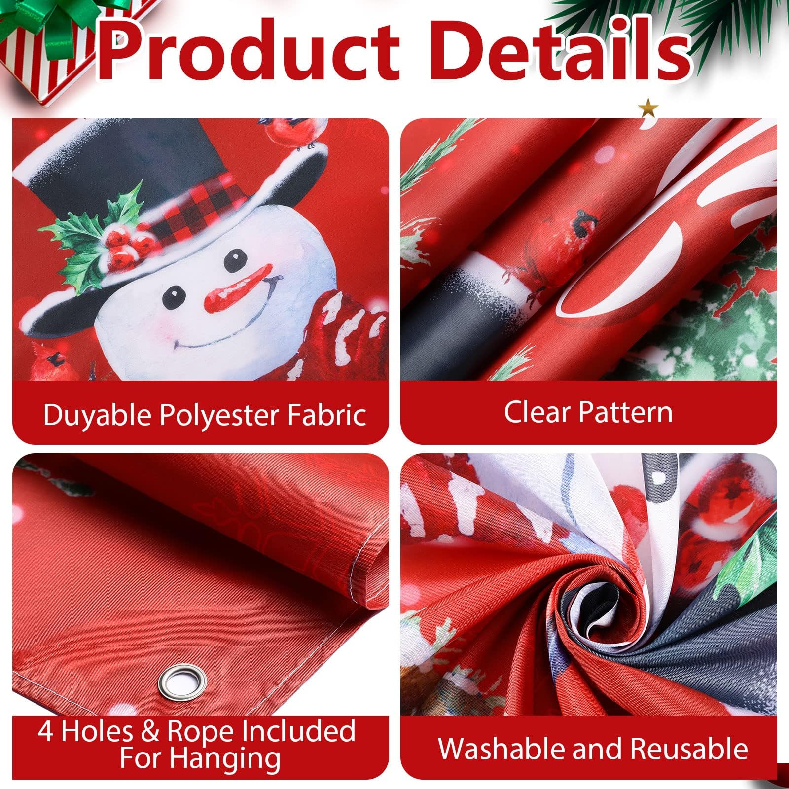 Christmas Garage Door Banner Large Christmas Backdrop Decoration Holiday Vinyl Cover Christmas Door Decorations Garage Banner For Outdoor Indoor Home Nativity Holiday Wall Photo Background (C