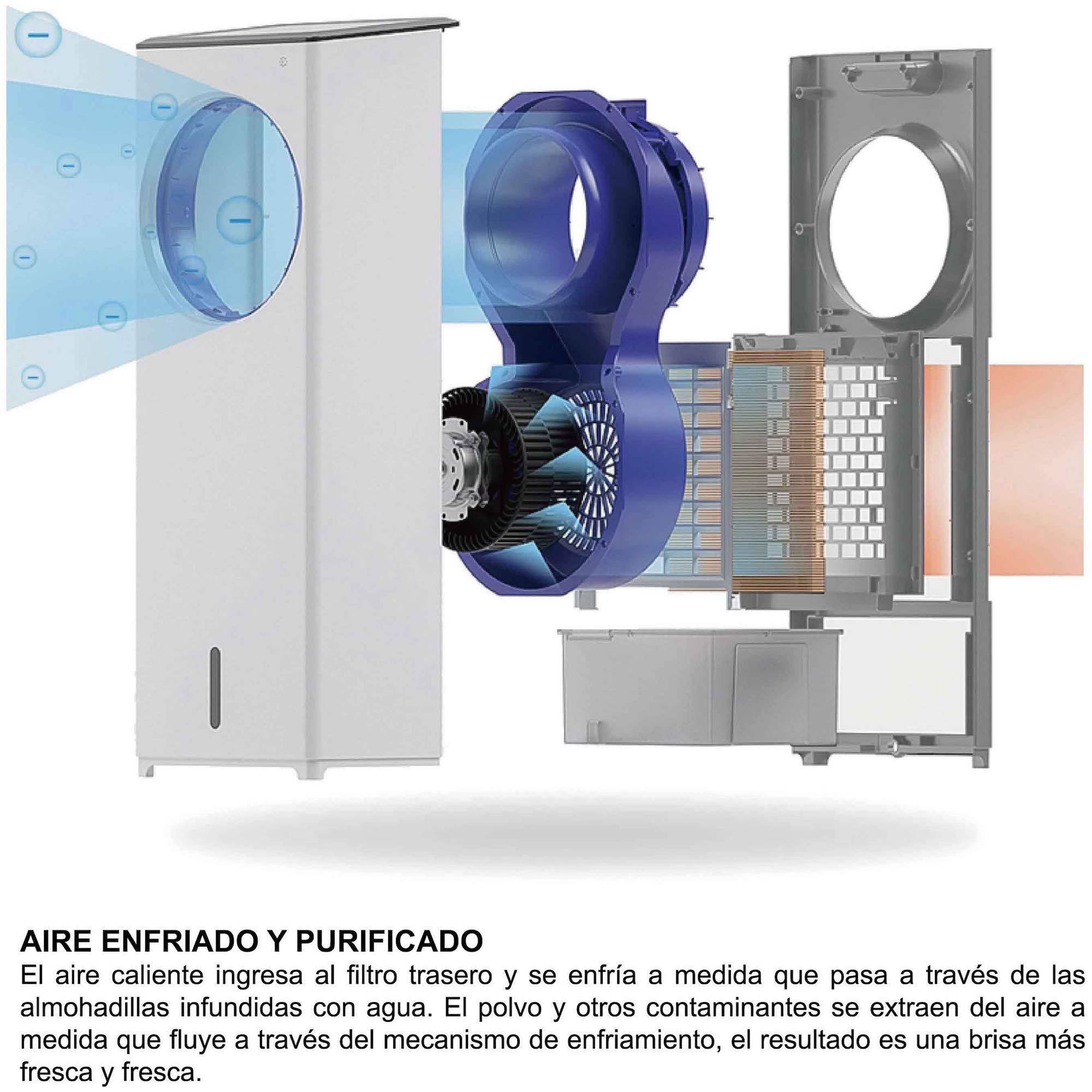 MovilCom® Climatizzatore Estivo Condizionatore Evaporativo 3 in 1 Raffreddatore Umidificatore Ventilatore Aria Raffreddato Purizzato con Telecomando 4L di Capacità
