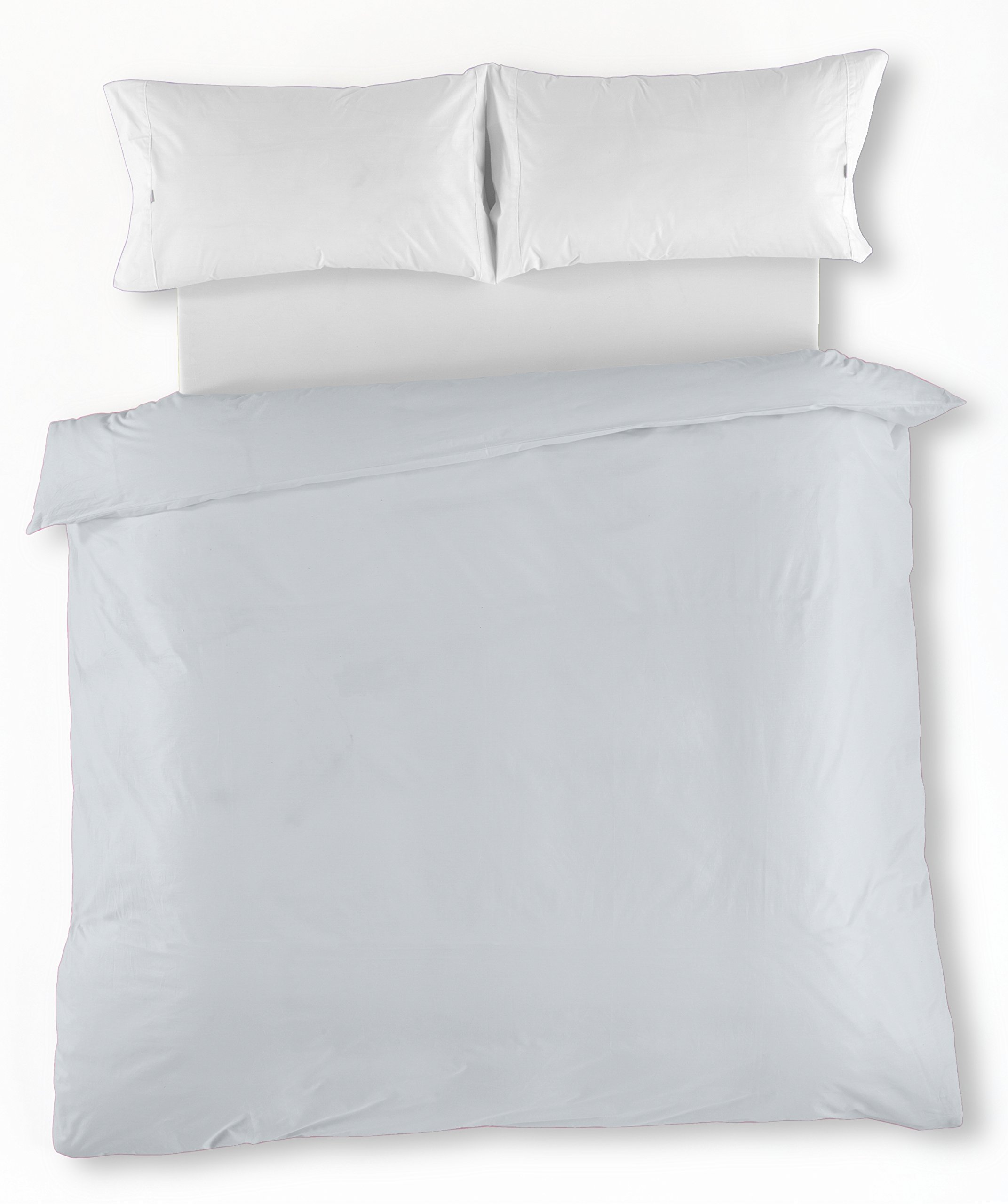 ESTELA - Funda nórdica Combi Liso 200 Hilos algodón Peinado, Color Perla - Cama de 105 cm. - 100% Algodón - 200 Hilos