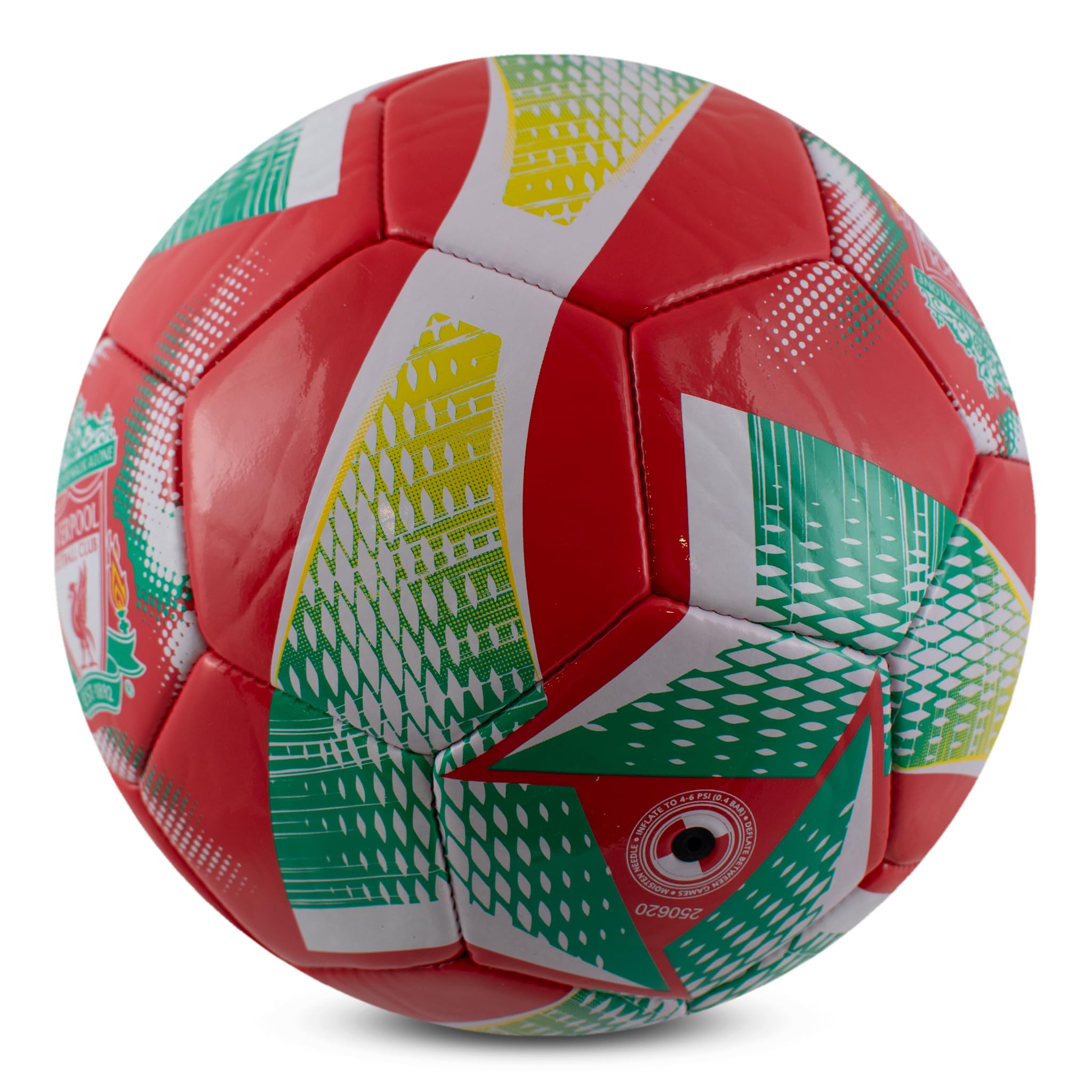 Hy-Pro Producto Oficial del Liverpool F.C. Balón de fútbol, tamaño 3, diseño en Espiral, mercancía del Liverpool, Entrenamiento, Coleccionable para niños y Adultos