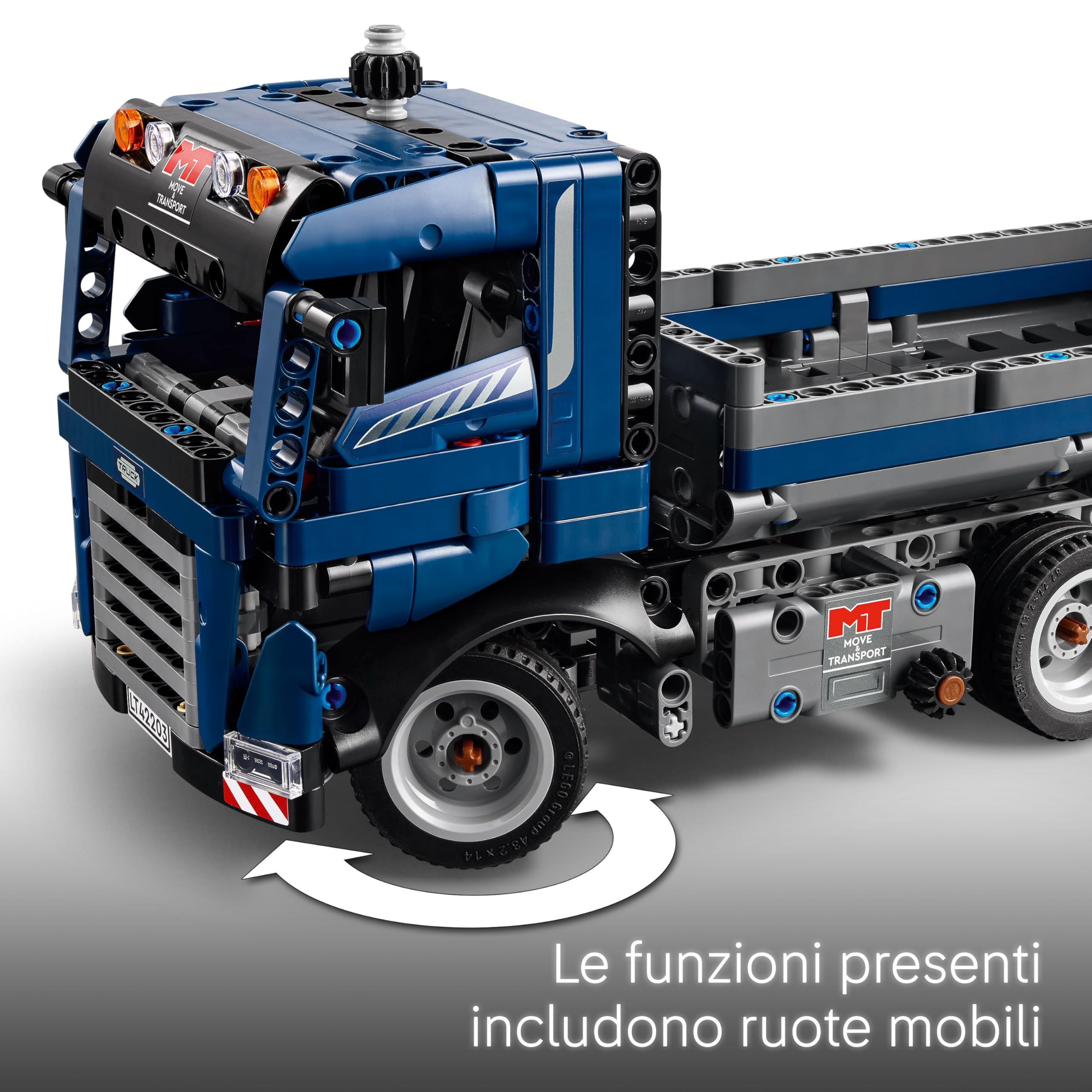 LEGO Technic Autocarro con Cassone Ribaltabile - Camion Giocattolo con Sterzo e Funzioni - Modellino da Costruire per Bambini e Bambine da 9 Anni - Divertente Idea Regalo per Compleanni e Feste 42203