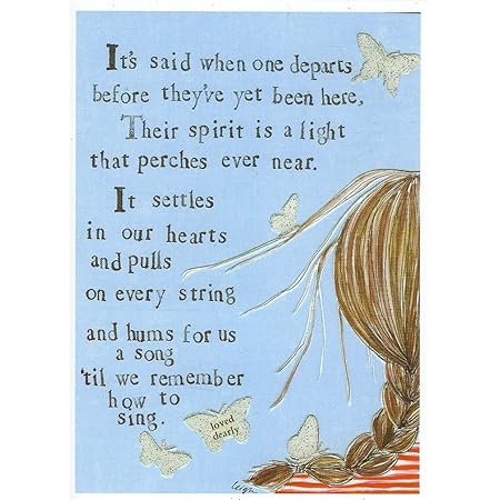 Curly Girl Sympathy Card - Their Spirit Perches Near