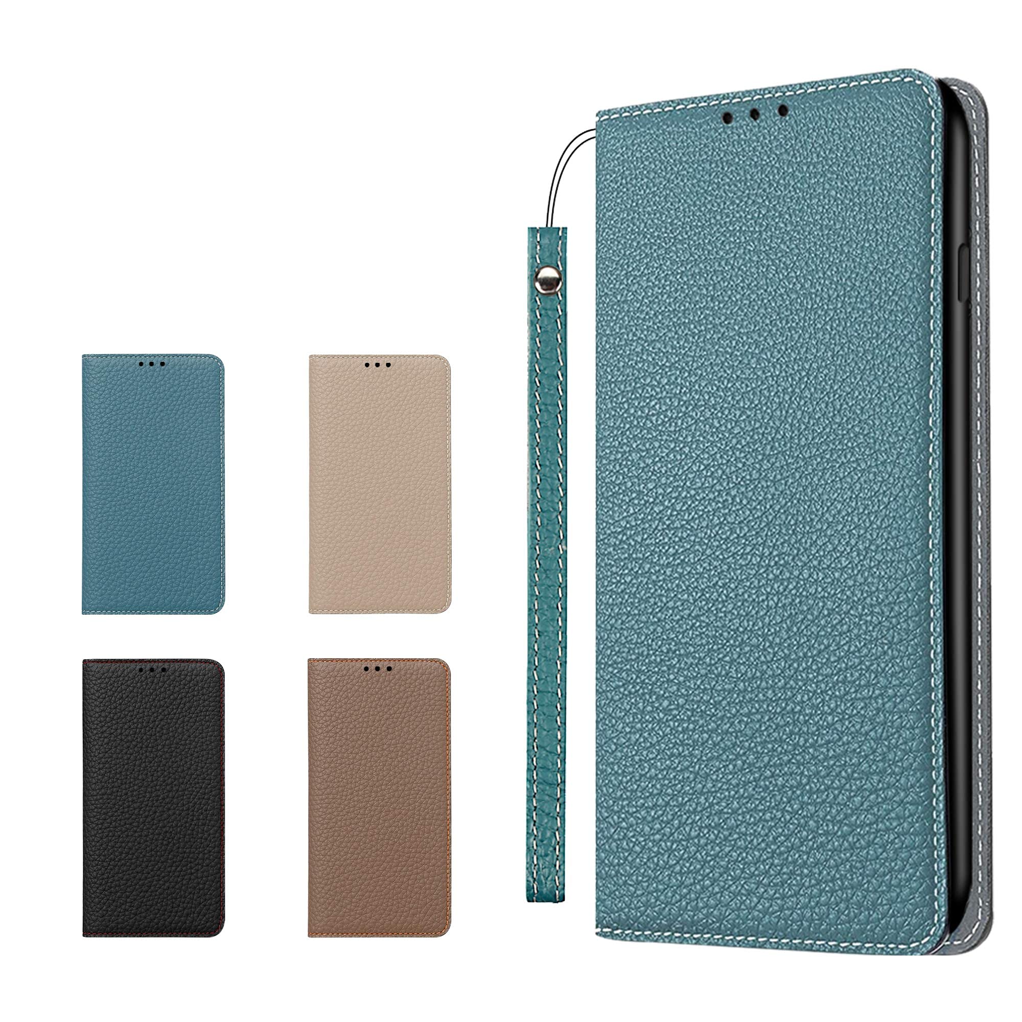 Amazon.co.jp: CLICSUN iPhone13 対応ケース 高級牛本革ケース 手帳型 