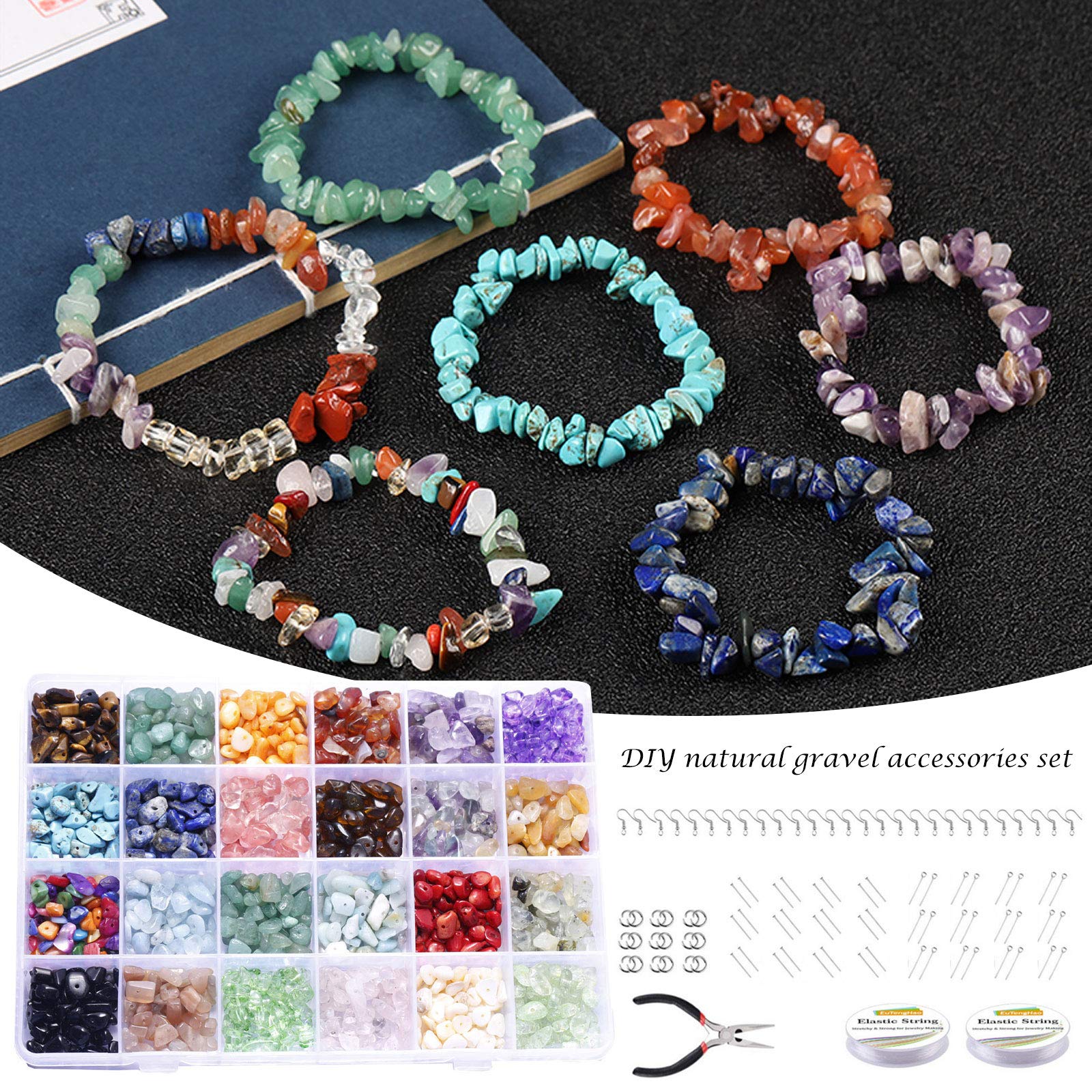 Perles De Cristal Irrégulières à Enfiler - 5-8 Mm Avec Trou - Kit Pour Création De Bijoux DIY