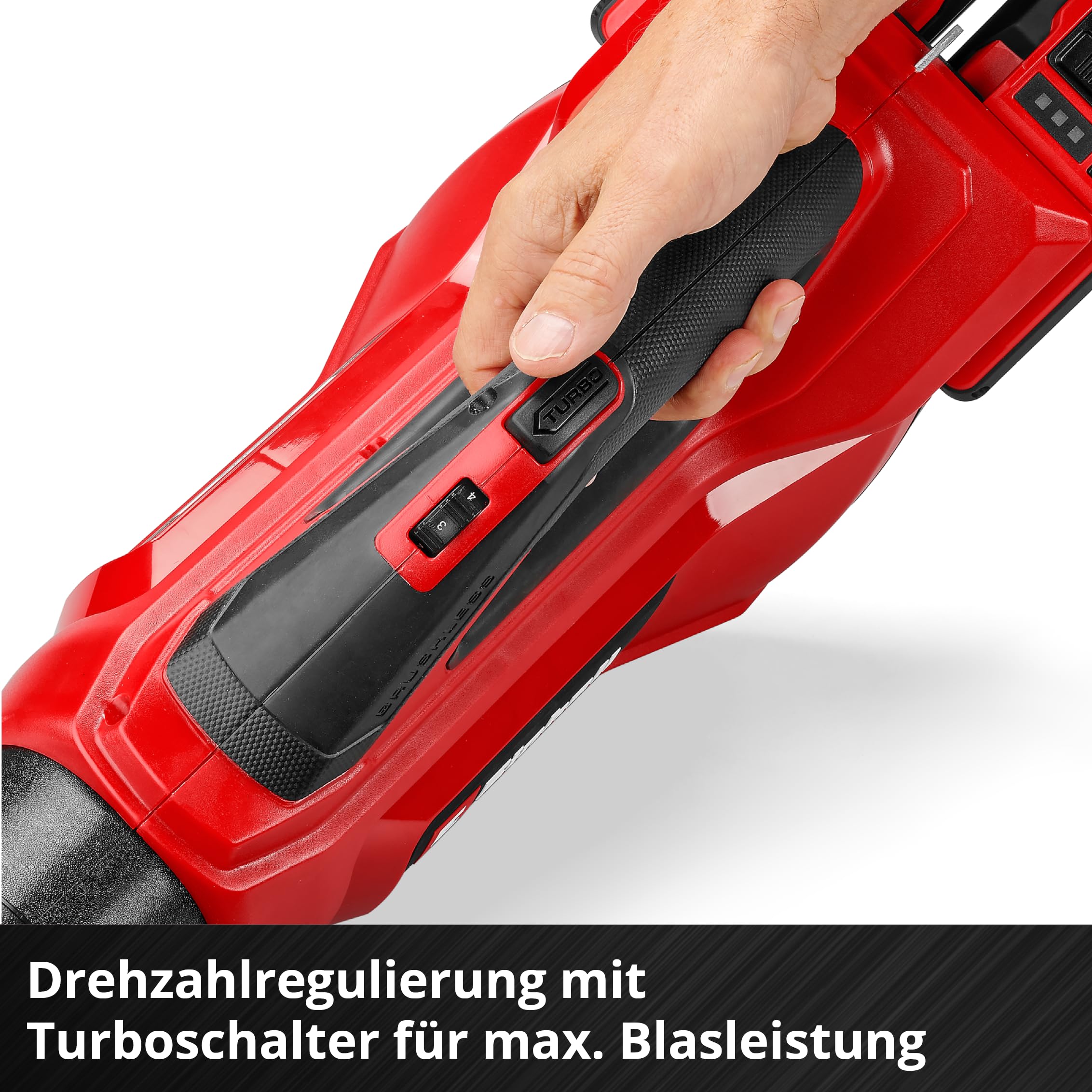 Einhell Professional Akku-Laubbläser GP-LB 36/230 Li E BL-Solo Power X-Change (36 V, 230 km/h Luftgeschwindigkeit, Brushless, Drehzahlregulierung, 3-tlg. Rohr, ohne Akku)
