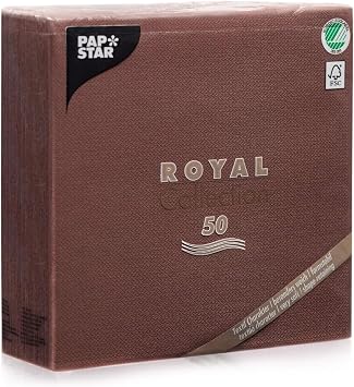 Papstar Cloth-Like Paper Disposable Dinner Napkins, 16x16 14 Fold, 50 Pack, 21 Different Color options