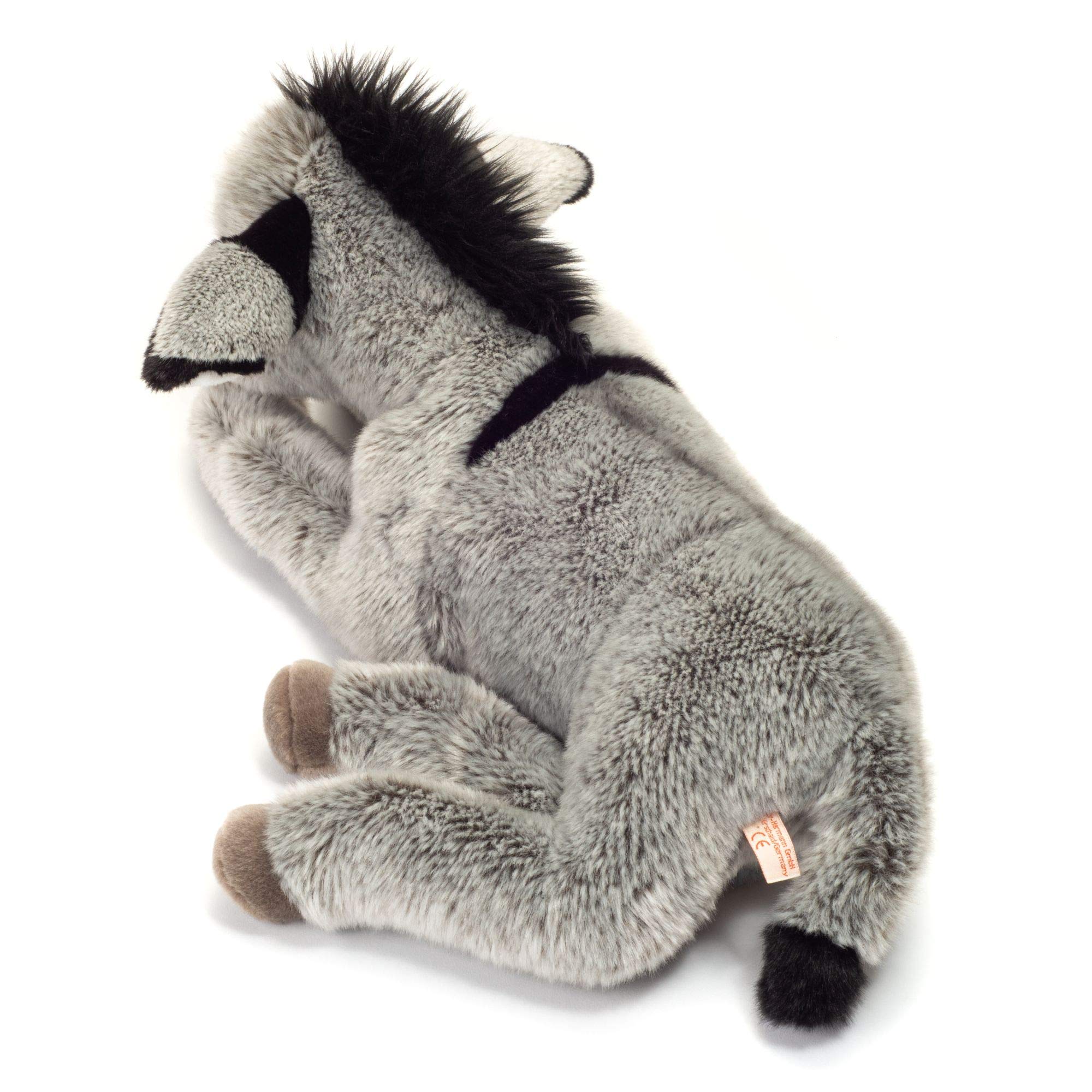 Teddy Hermann 90249 Esel liegend 50 cm, Kuscheltier mit idealem Recyclinganteil (Füllmaterial)