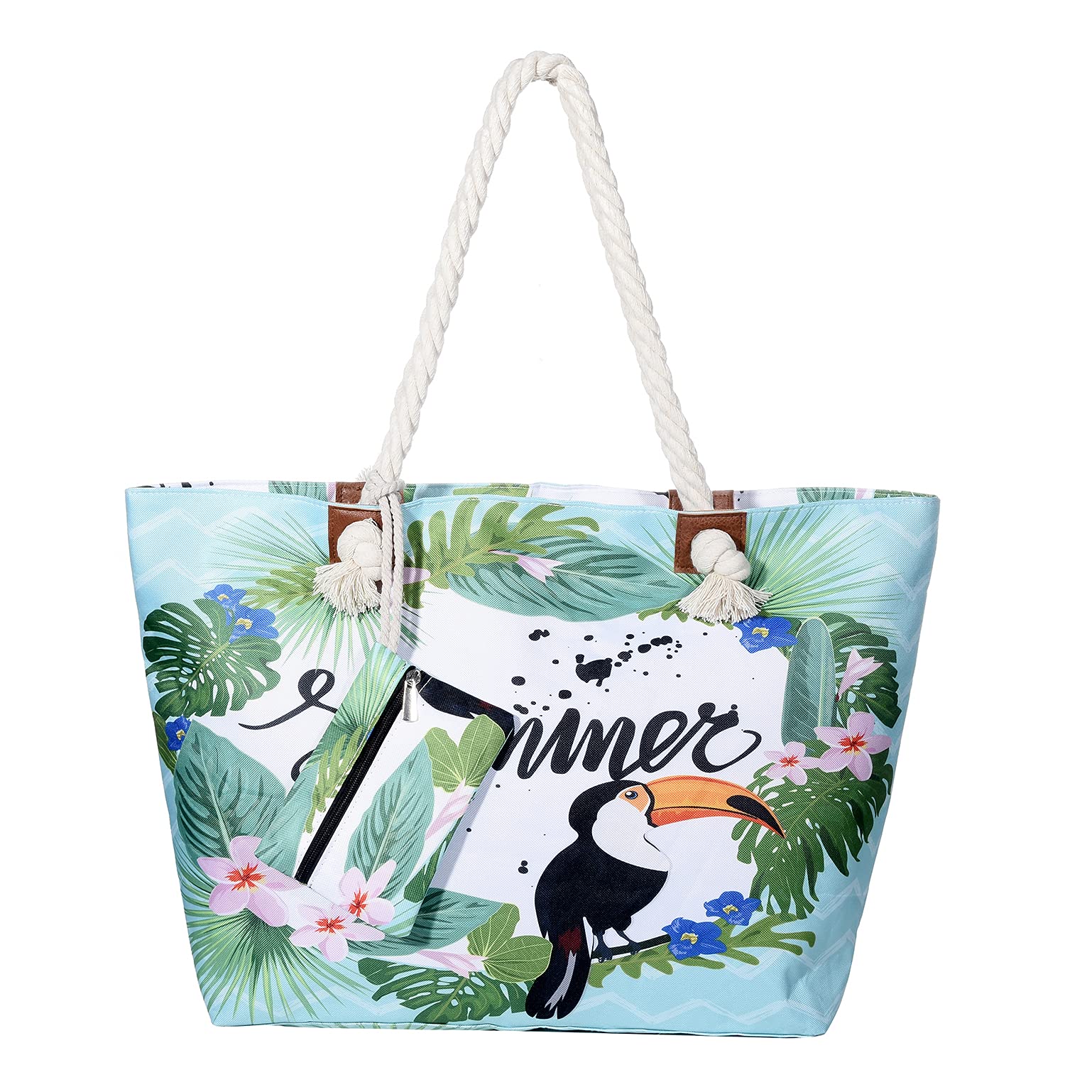 MASADA Badetasche XXL Familie Strandtasche Damen Beach bag groß mit Reißverschluss - Summer