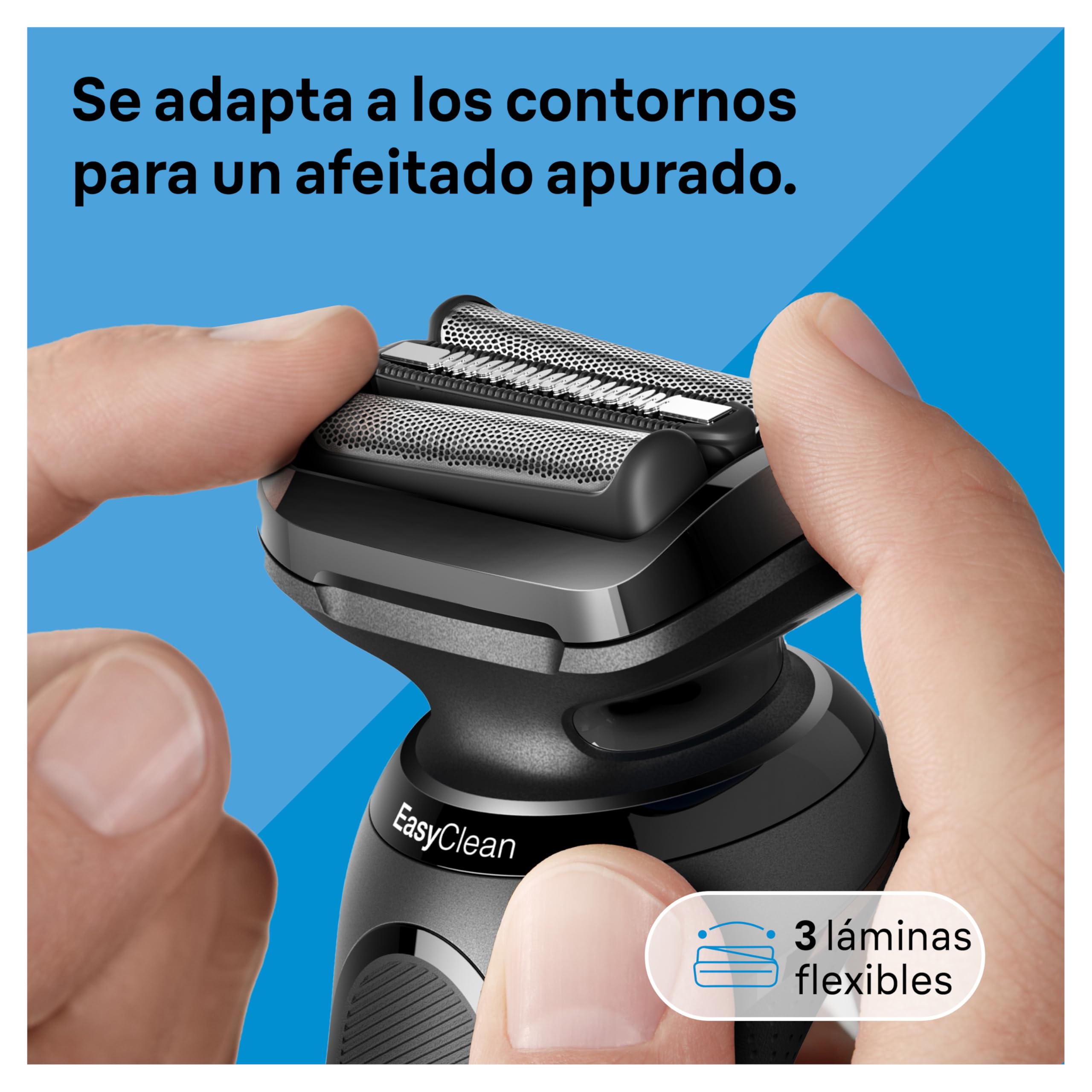 Braun Series 5 Afeitadora Eléctrica Hombre, 52-N7200cc, Negra | Máquina de Afeitar Barba Recargable, con Centro de Limpieza SmartCare Y Recortadora de Precisión, 2 Modos de Afeitado