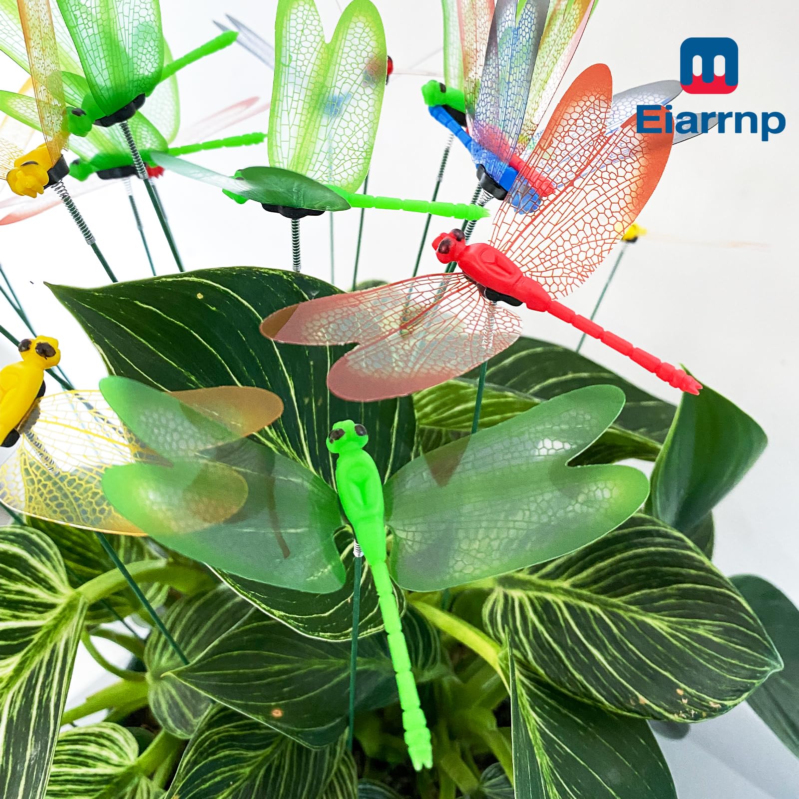 3D Decorative Dragonfly Garden Stakes Dragonflies Garden Decorations for Yard Patio Lawn Plant Flower Pot Decor, 12 Pcs - 4