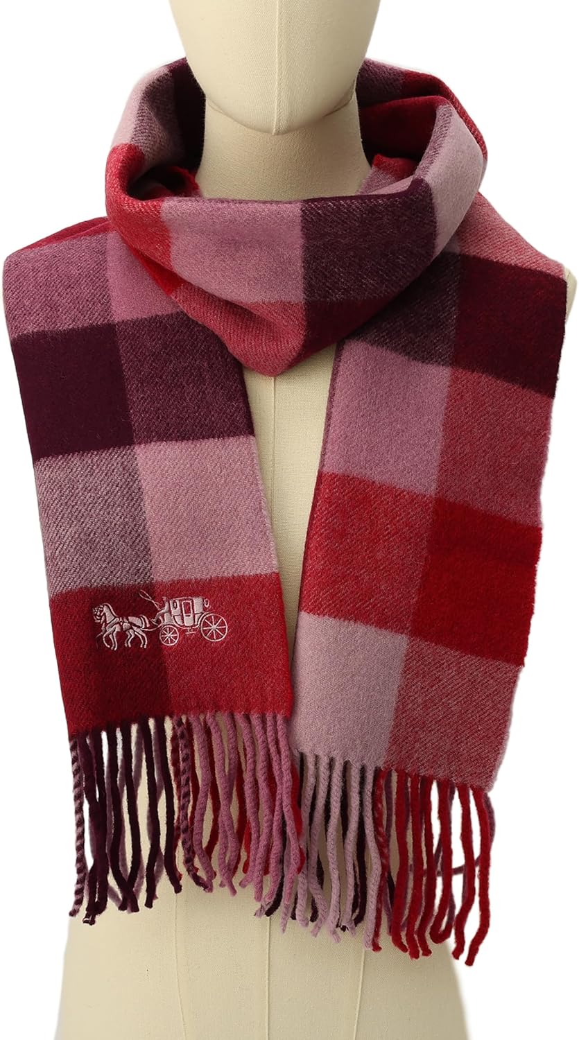 COACH womens Multicolored Check Muffler - Image 5