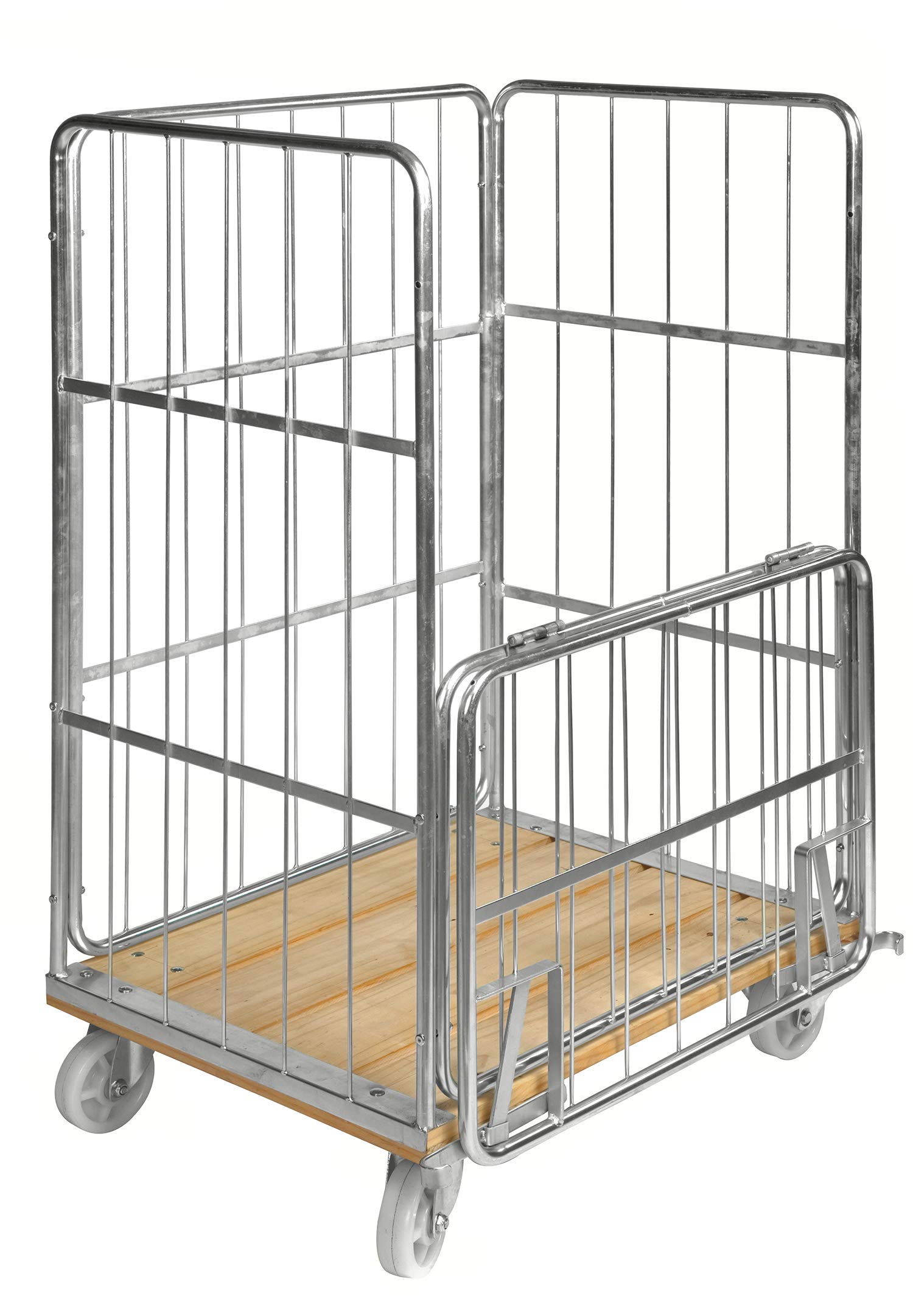 Roll container con base in legno | Robusta costruzione e wiederstandsfaehige