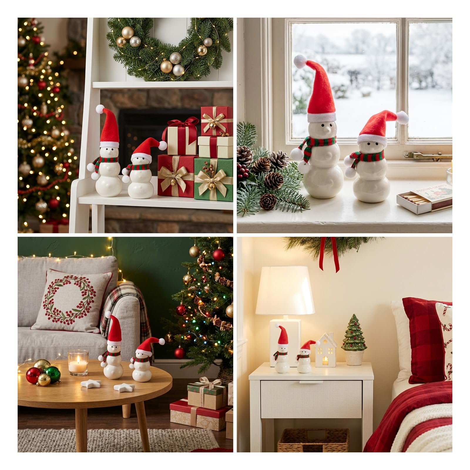 Uguisu Ornements de bonhomme de neige de Noël | Cadeaux de Noël Ornements Bonhomme de neige