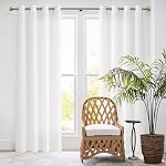 NICETOWN Non-See-Through White Privacy Sheer Curtains 84 inches Long 2 Panels, 52" Wide Grommet Window Curtains Drapes for Living Room Bedroom- Home Decoration Light Filtering Elegant Window Drapes