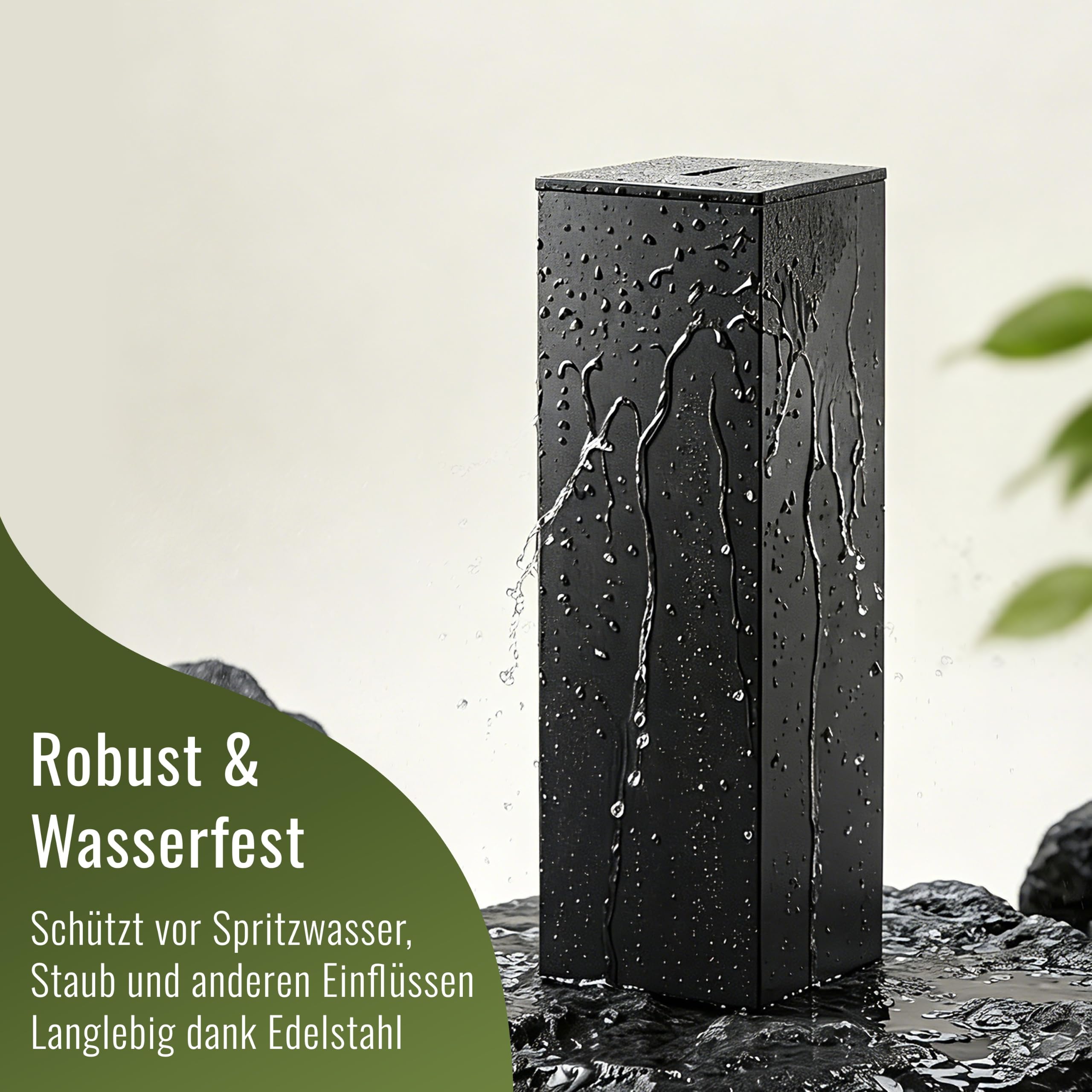 Edelstahl Toilettenpapier Aufbewahrung schwarz matt | Klopapierständer aus Edelstahl für 3 Rollen | Ersatzrollenhalter Toilettenpapier | Toilettenpapierständer | Klopapier Aufbewahrung