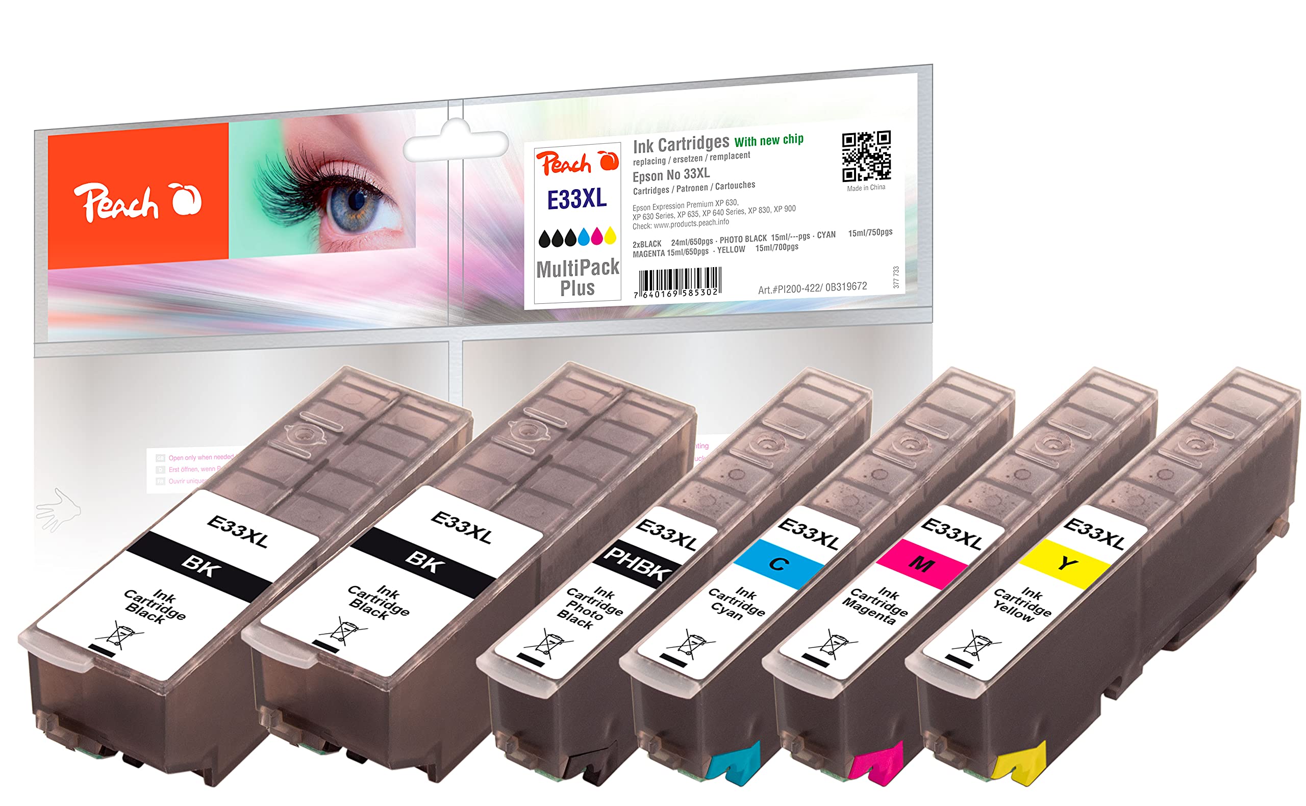 Peach Oszczędny pakiet wkładów atramentowych XL kompatybilny z Epson No. 33XL, T3357