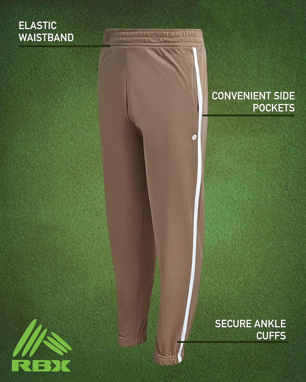 RBX Boys Sweatpants - 4 Pack Performance Tricot Boys Joggers with Elastic Waist & Pockets - Soft Stretch Kids Athletic Pants - Image 5