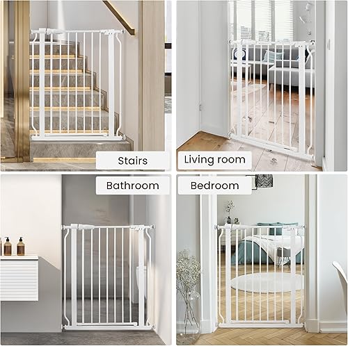 Miniatura 7 de BalanceFrom Puerta de seguridad fácil de caminar para puertas y escaleras con funciones de cierre automáticomantenimiento, 36 pulgadas de alto, se