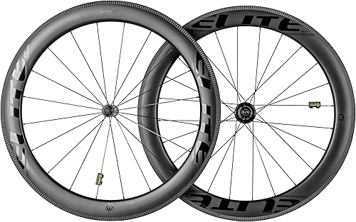 Miniatura 9 de ELITEWHEELS SLT - Ruedas de bicicleta de carretera de fibra de carbono 700C, cubo de rodamiento de cerámica sin cámara, juego de ruedas compatible