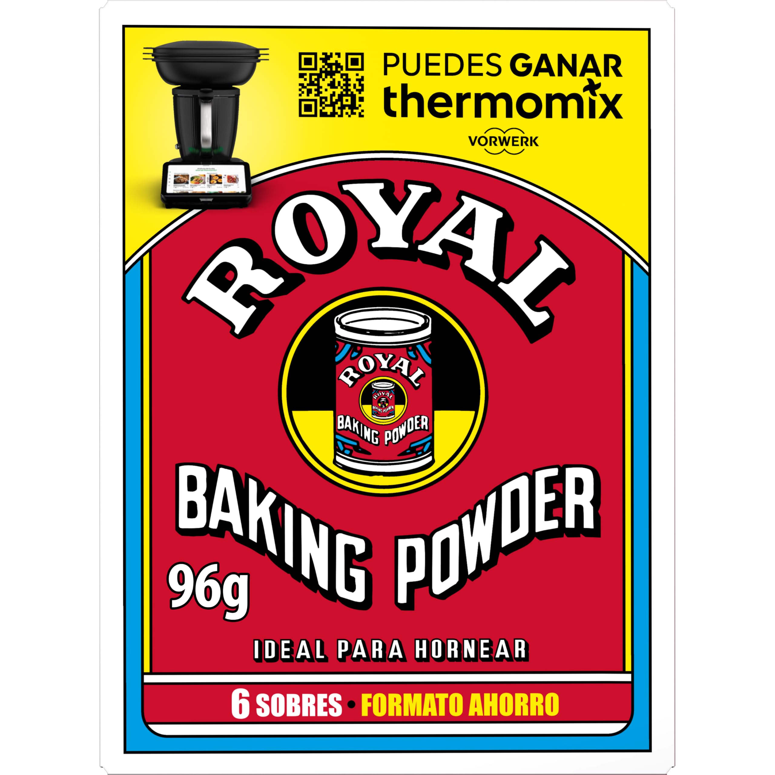 Royal Baking Powder, Polvos para Hornear, Pack 6 x 16 g - 96 g