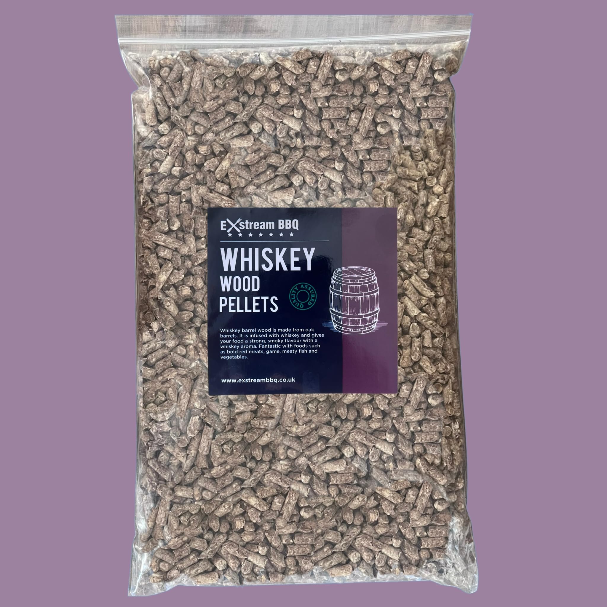 ExstreamBBQ WHISKEY BBQ Wood Smoking Pellets 3L - For Ninja Woodfire Electric BBQ Grill | For Beef, Game, Fish, Veg + Cheese