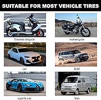 Vista 5 de Richcat Kit de reparación de pinchazos de neumáticos sin cámara con tapón de seta, repara pinchazos y neumáticos planos para motocicletas