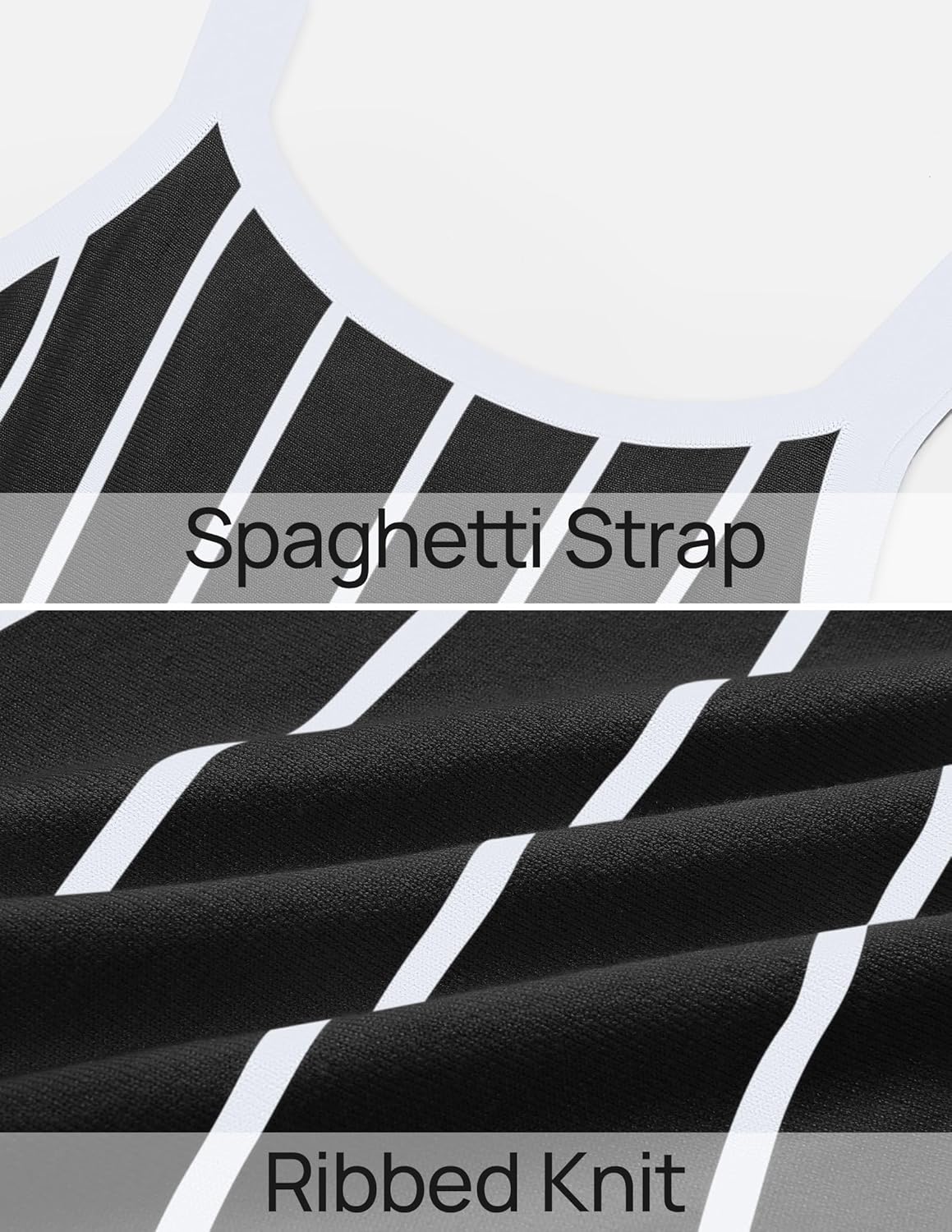 ZESICA Womens 2026 Summer Sleeveless Striped Midi Dresses Casual A Line Swing Knit Long Dress Beach Vacation Clothes - Image 7