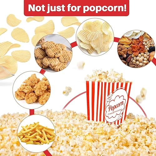 Miniatura 8 de 100 bolsas de palomitas de maíz, porciones individuales, bolsas de papel desechables de MAQIHAN para fiestas, carnaval, Halloween, paquetes de