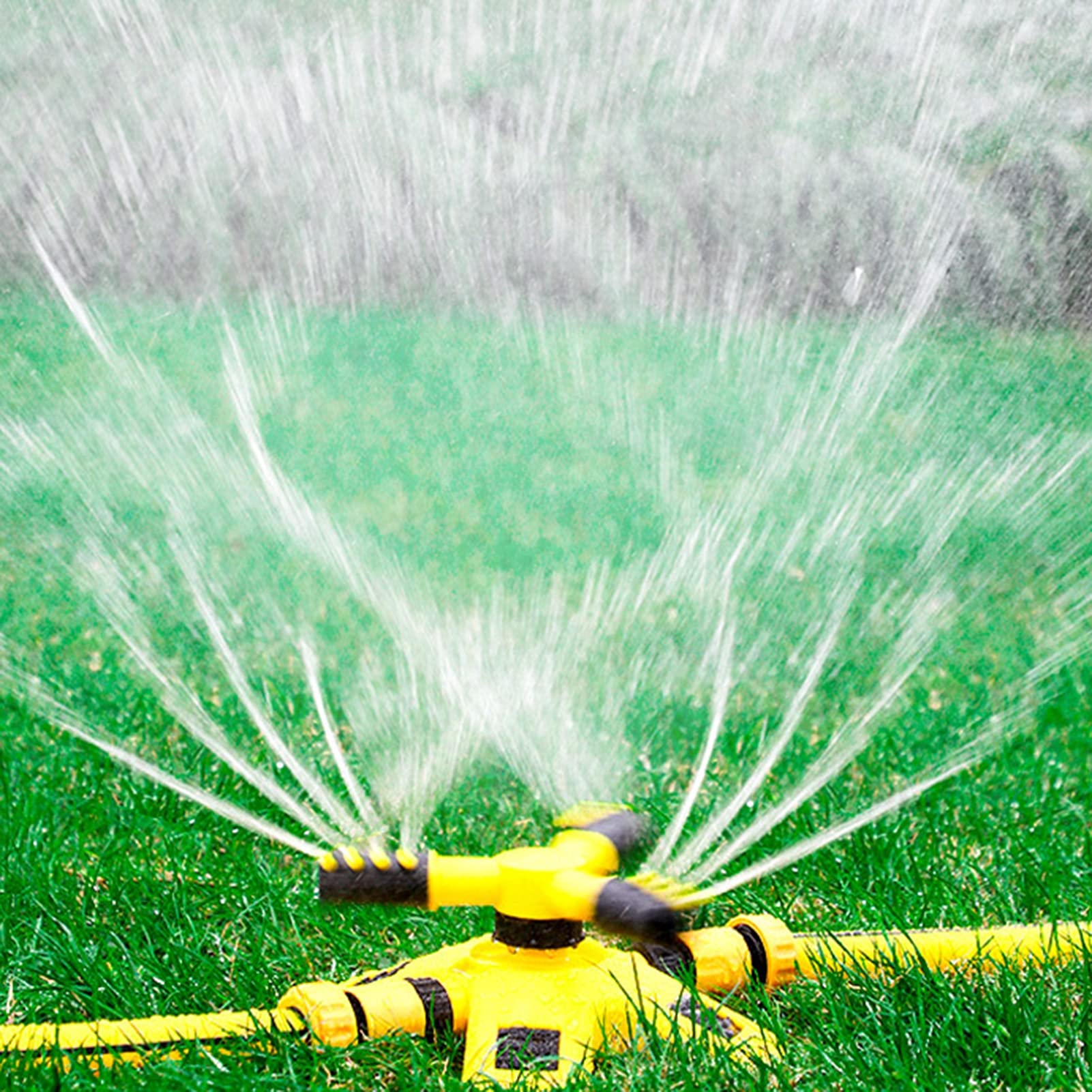 Rociador de jardín for césped, rociador de Agua automático de 360 ​​Grados, Cabezal de rociador de riego de Patio de césped ABS, Boquilla de rociador de Suministro de jardín Ajustable