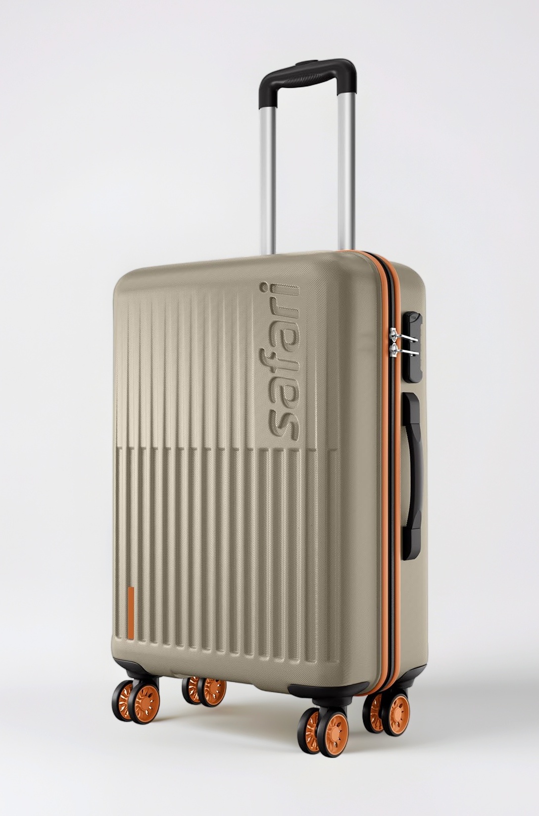 Astra Neo 8 Wheels 66cm Medium Size Check-in Trolley Bag, Hard Case Polycarbonate, 360 Degree Wheeling Luggage for Men & Women, Travel Bag, Suitcase for Travel, Champagne