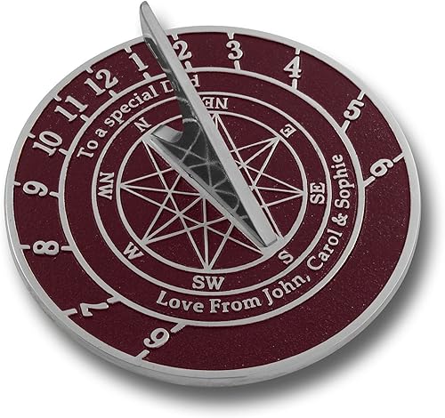 Miniatura 12 de The Metal Foundry Regalo personalizado de reloj de sol de latón inglés. Esta idea de regalo única para él o ella está hecha con tu mensaje y será