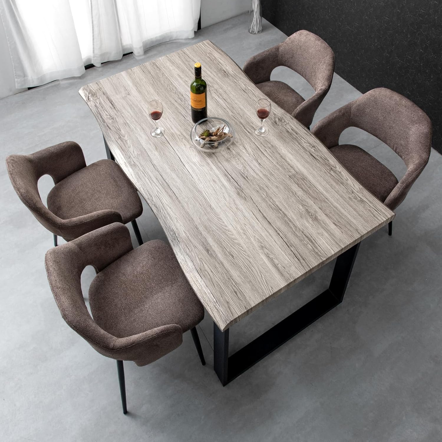 未使用ザラホーム トラバーチン石天板 折りたたみサイドテーブル