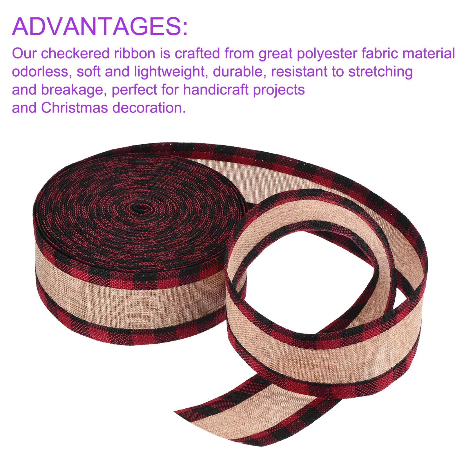DMiotech 1.6 Inch 10 Yards Gingham Ribbon - Image 4