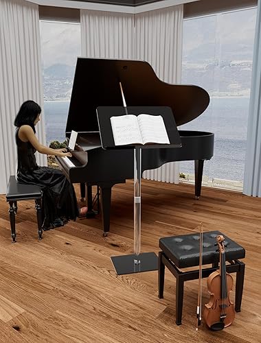 Miniatura 6 de HODLBIT Soporte de podio acrílico, púlpitos de 23.6 x 15.7 pulgadas para iglesias, ángulo ajustable, atriles y podios modernos grandes para aula,