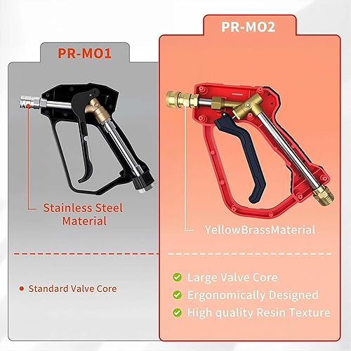 Miniatura 9 de Selkie Cañón de espuma con pistola de lavado a presión, cañón ajustable de espuma de cañón para lavado de energía, lanza de espuma de nieve con