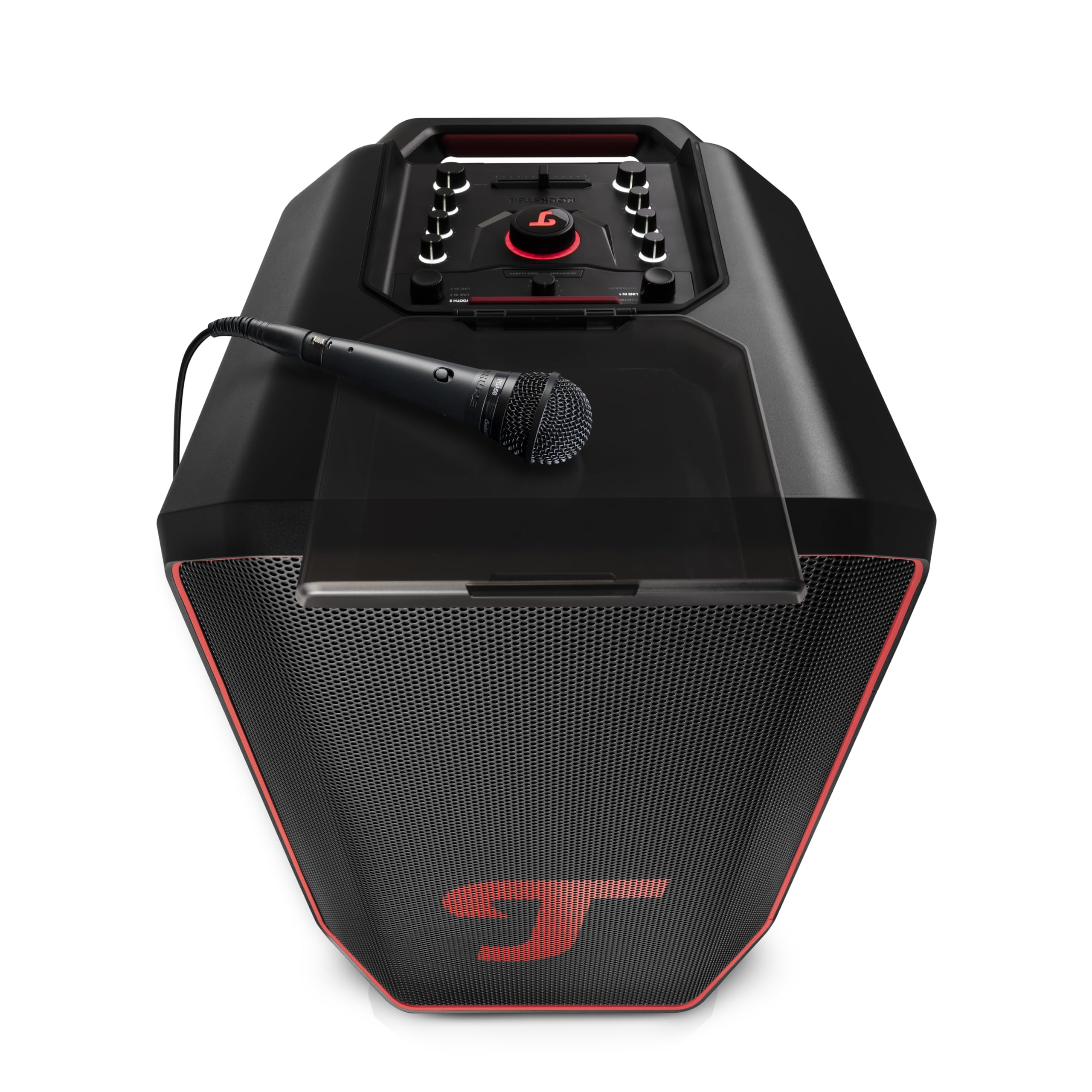 Teufel ROCKSTER 2 - Großer Bluetooth Lautsprecher - Mobiles Event Sound System mit Rollen, 440 W, mit Langer Akkulaufzeit, 380 mm Tieftöner, Schnellladefunktion, Robust Party Speaker