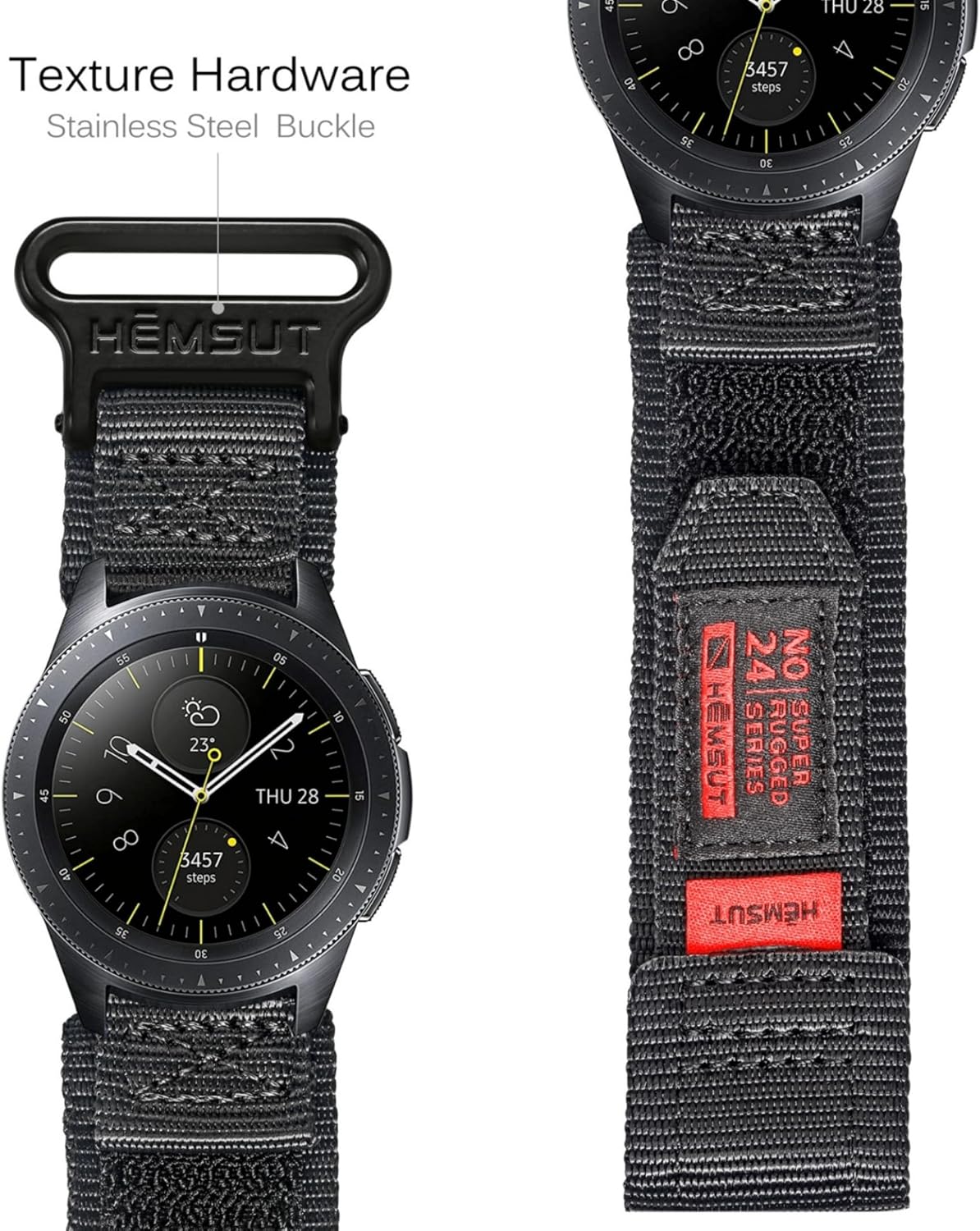 22mm Quick Release Watch Band for Amazfit T-Rex 3 Pro 48mm/Active MAX/Bip 6/Bip 5, Garmin Venu 4 45mm/Vivoactive 4 45mm/Forerunner 265 46mm/Forerunner 255 46mm/255 Music,Hook&Loop Nylon Replacement Wristbands