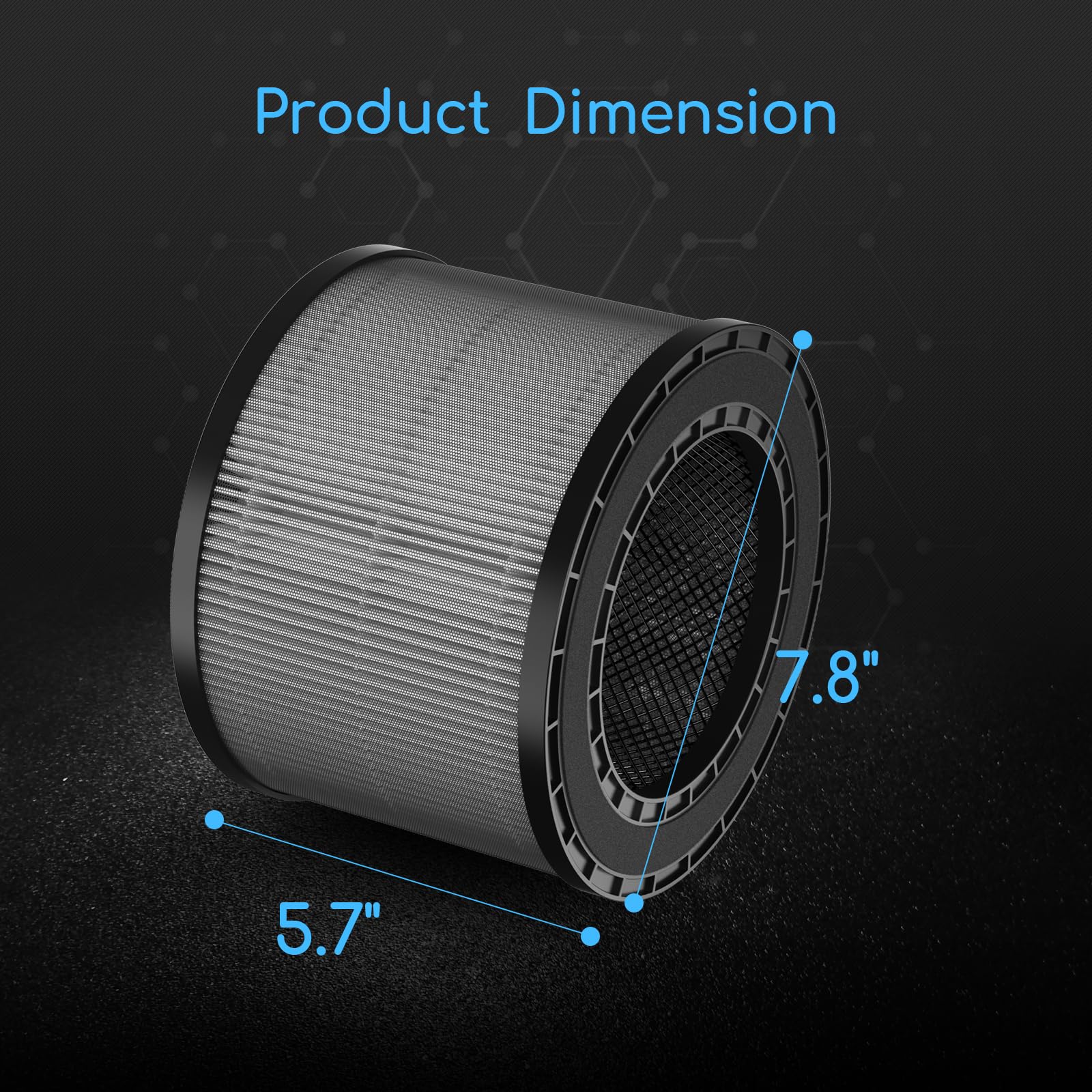 Filtri Ricambio Per Purificatore LEVOIT Vital 100S - 2 Pezzi HEPA H13 E Carbone Attivo - Foto 5