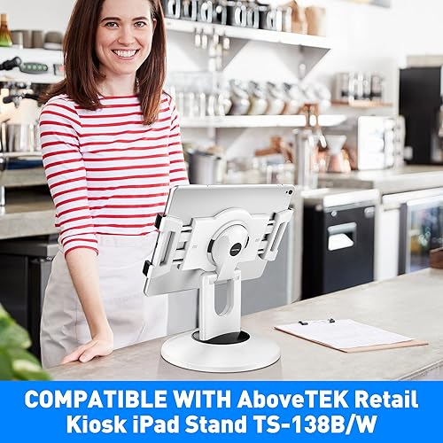 Miniatura 3 de AboveTEK Soporte para tableta de quiosco al por menor con medida de ancho o altura en el rango de 7.7 "-9.6" (sólo la carta), compatible con soporte