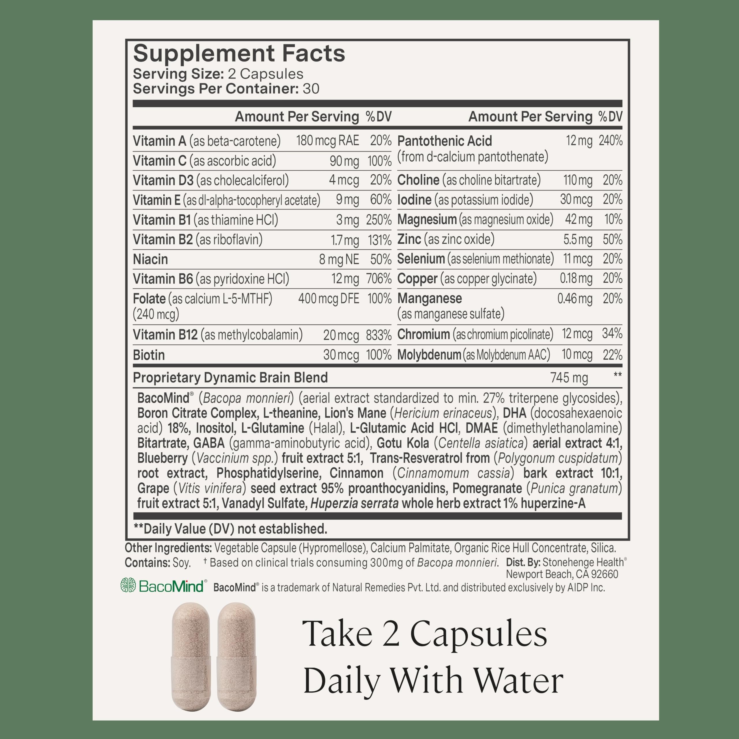 Stonehenge Health Dynamic Brain | Bacopa Supplement for Memory and Focus — Amazon image 6